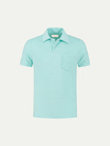 Mint Terry Towelling Polo Shirt