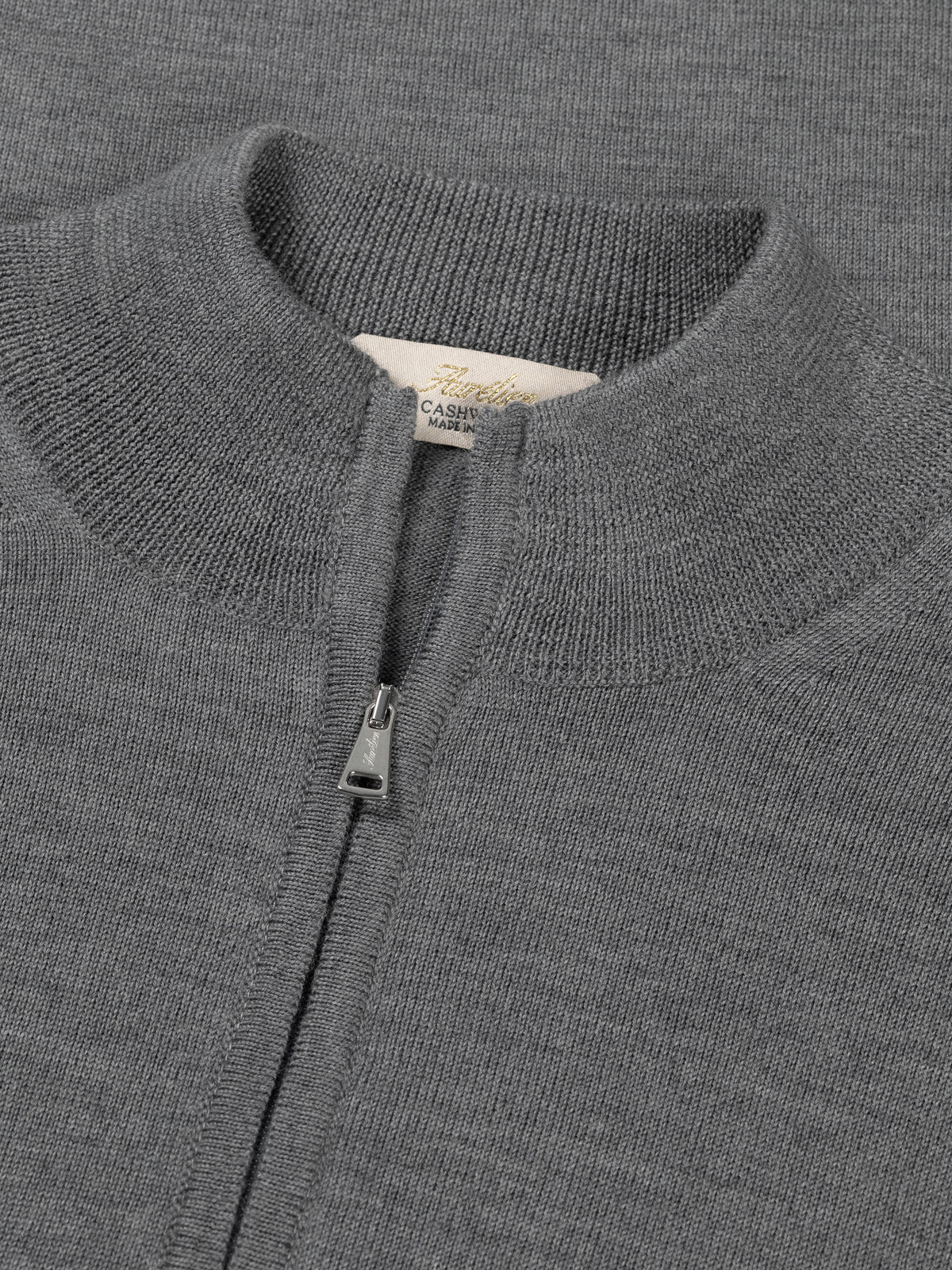 Extrafine Merino Zipper Sweater Dark Grey