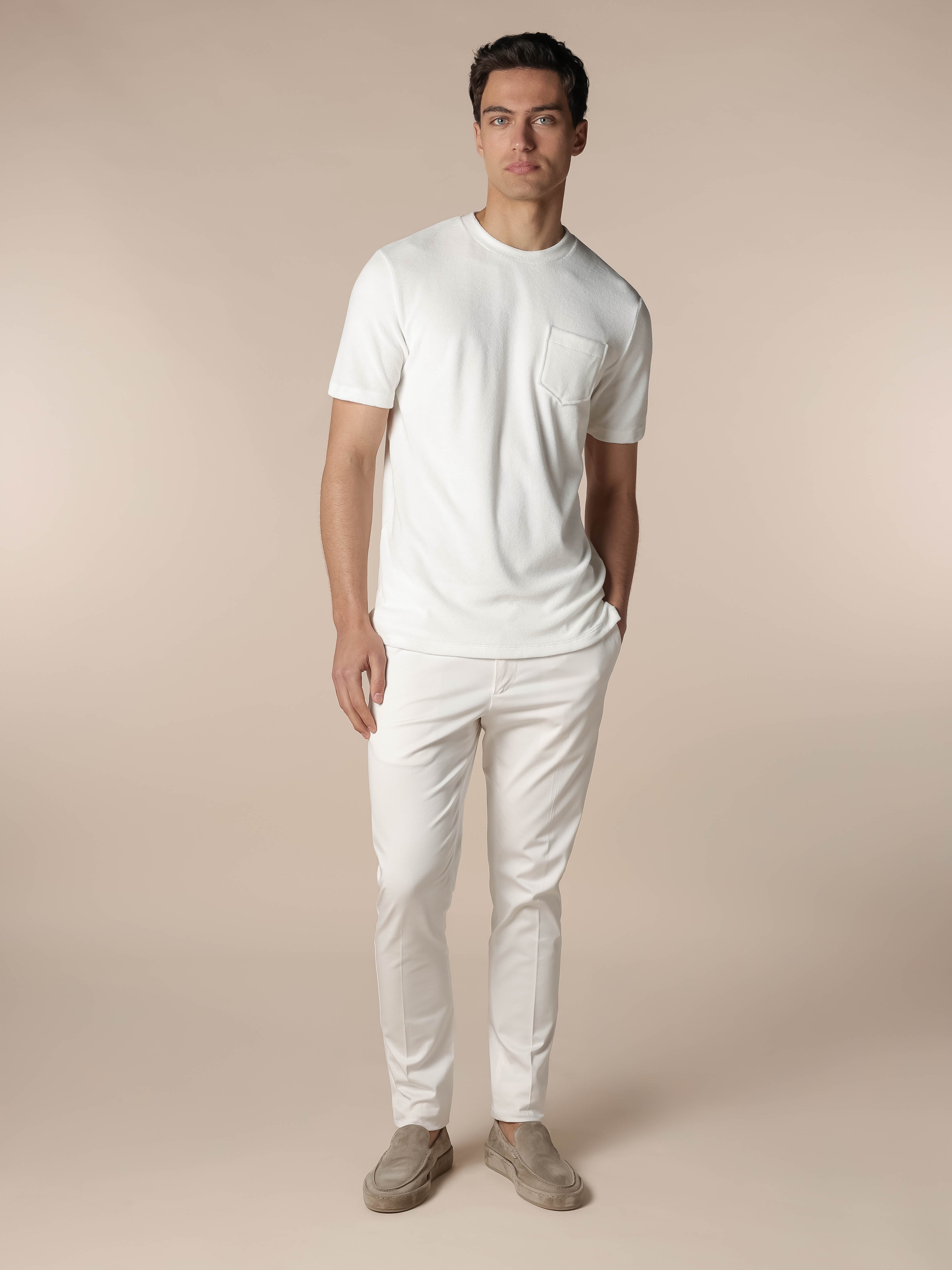 White Terry Towelling T-Shirt
