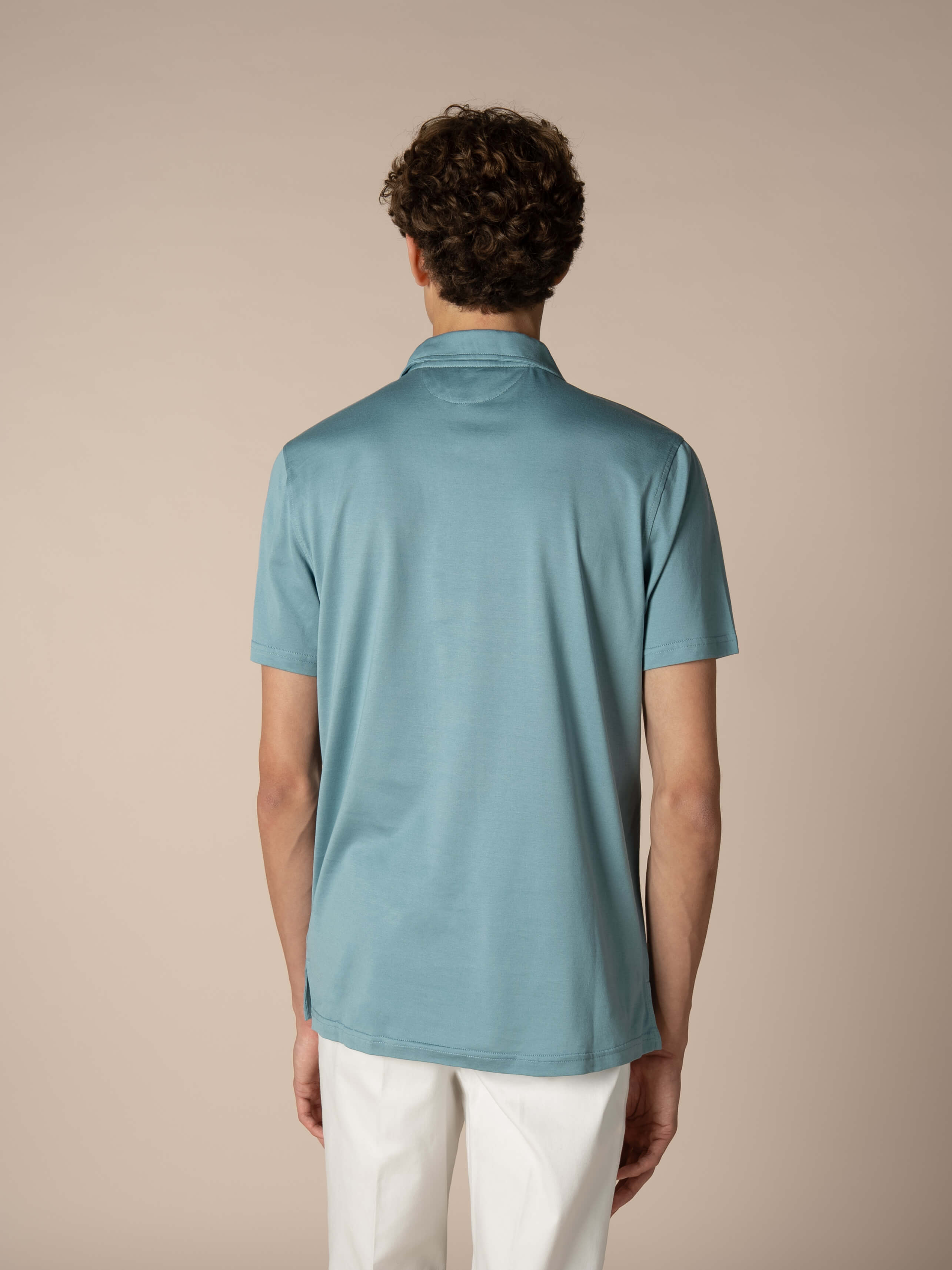 Petrol Buttonless Polo Shirt