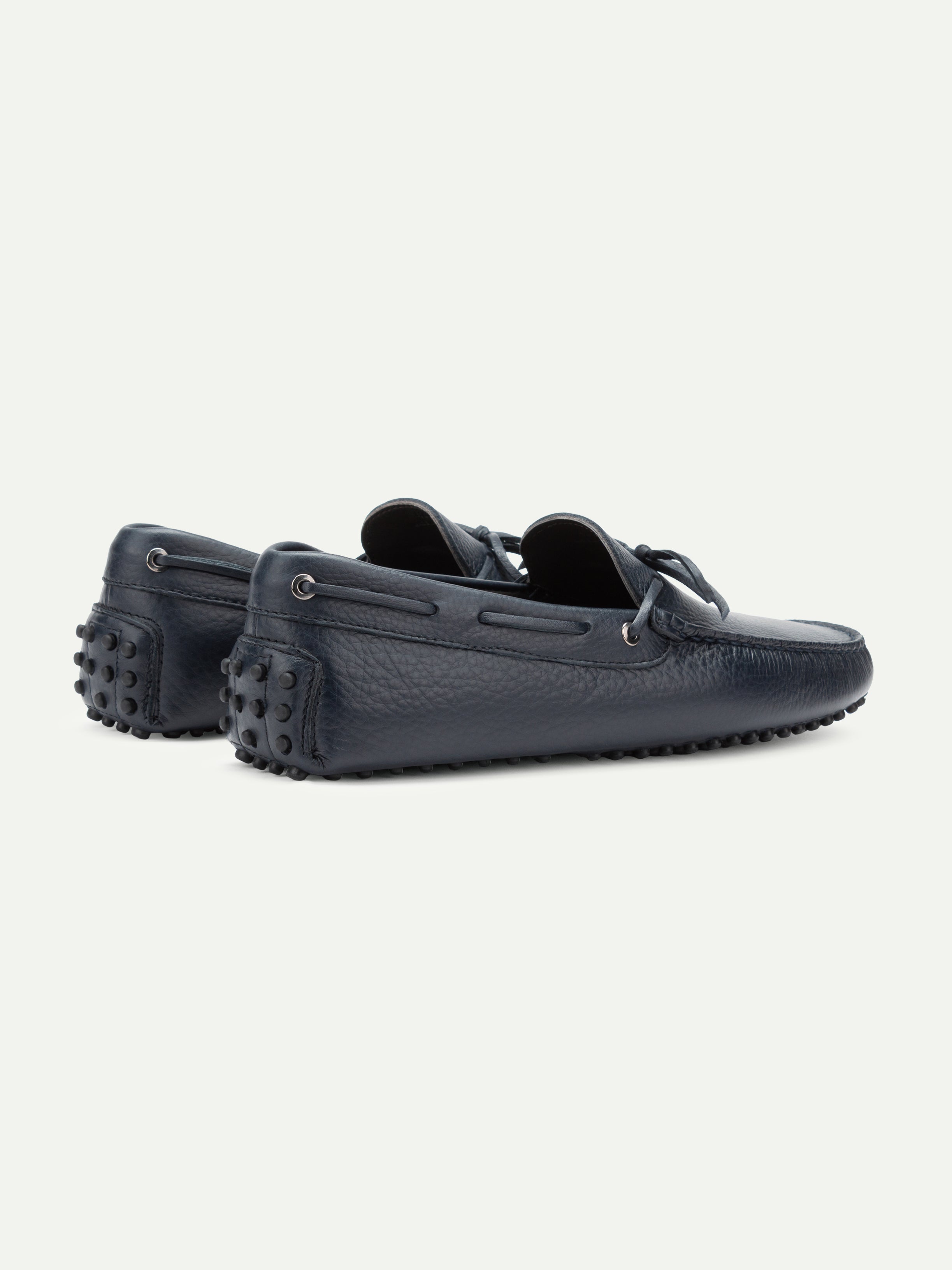 Navy Leather Driving Shoes