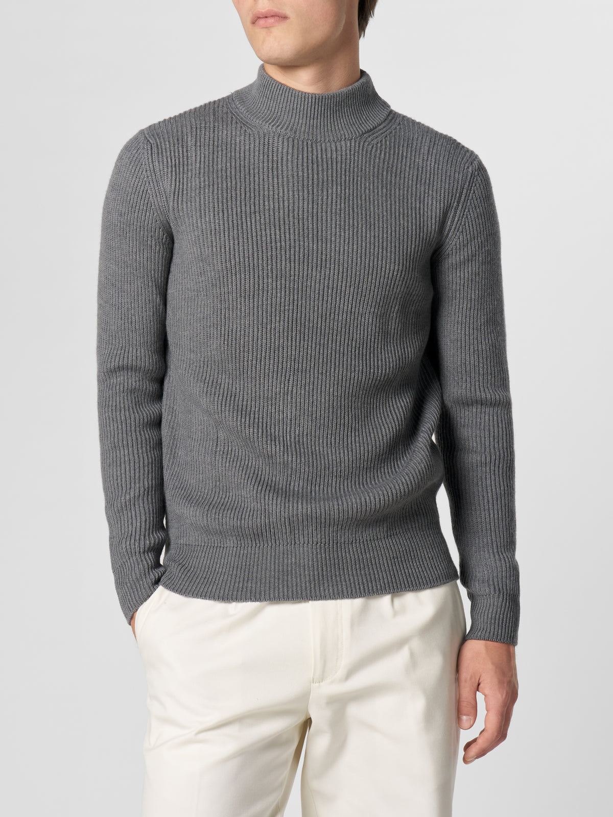 Costa Inglese Mockneck Dark Grey