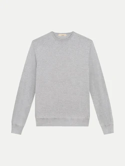 Extrafine Merino Crew Neck Sweater Light Grey