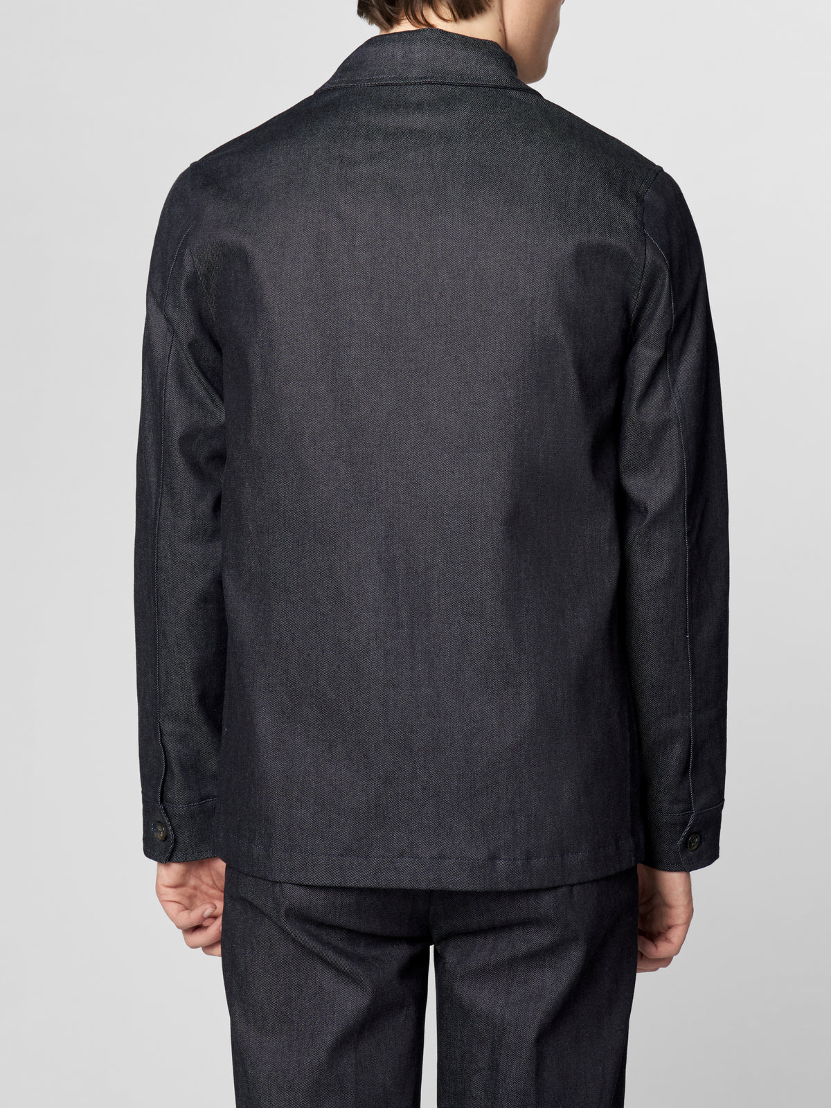 Dark Blue Denim Button Jacket