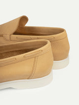 Beige Nubuck Yacht Loafers