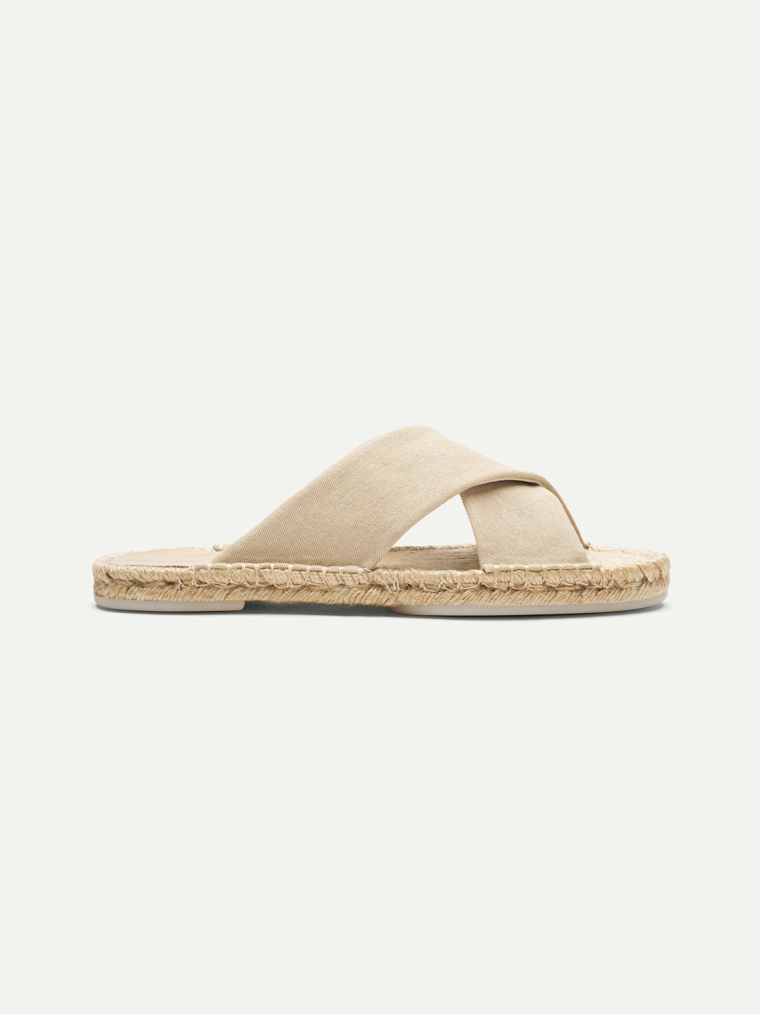 Light Beige Denim Beachside Sandal