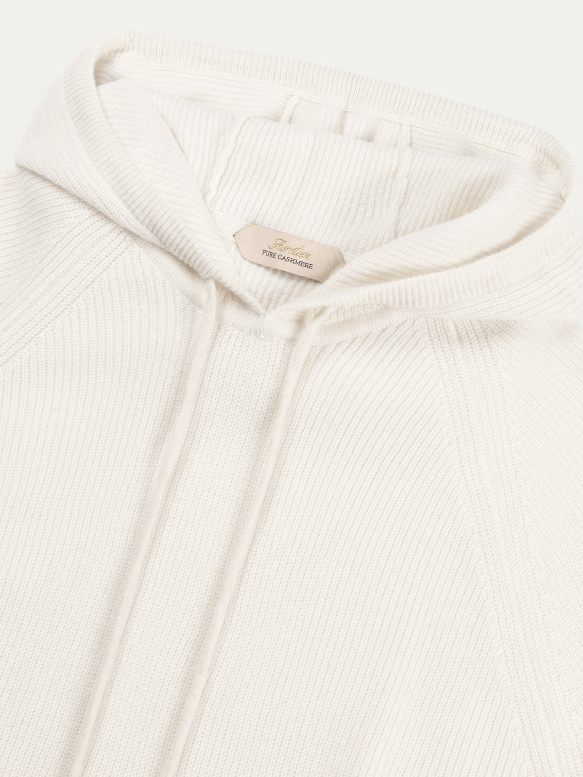 Ivory Ribbed Hoodie