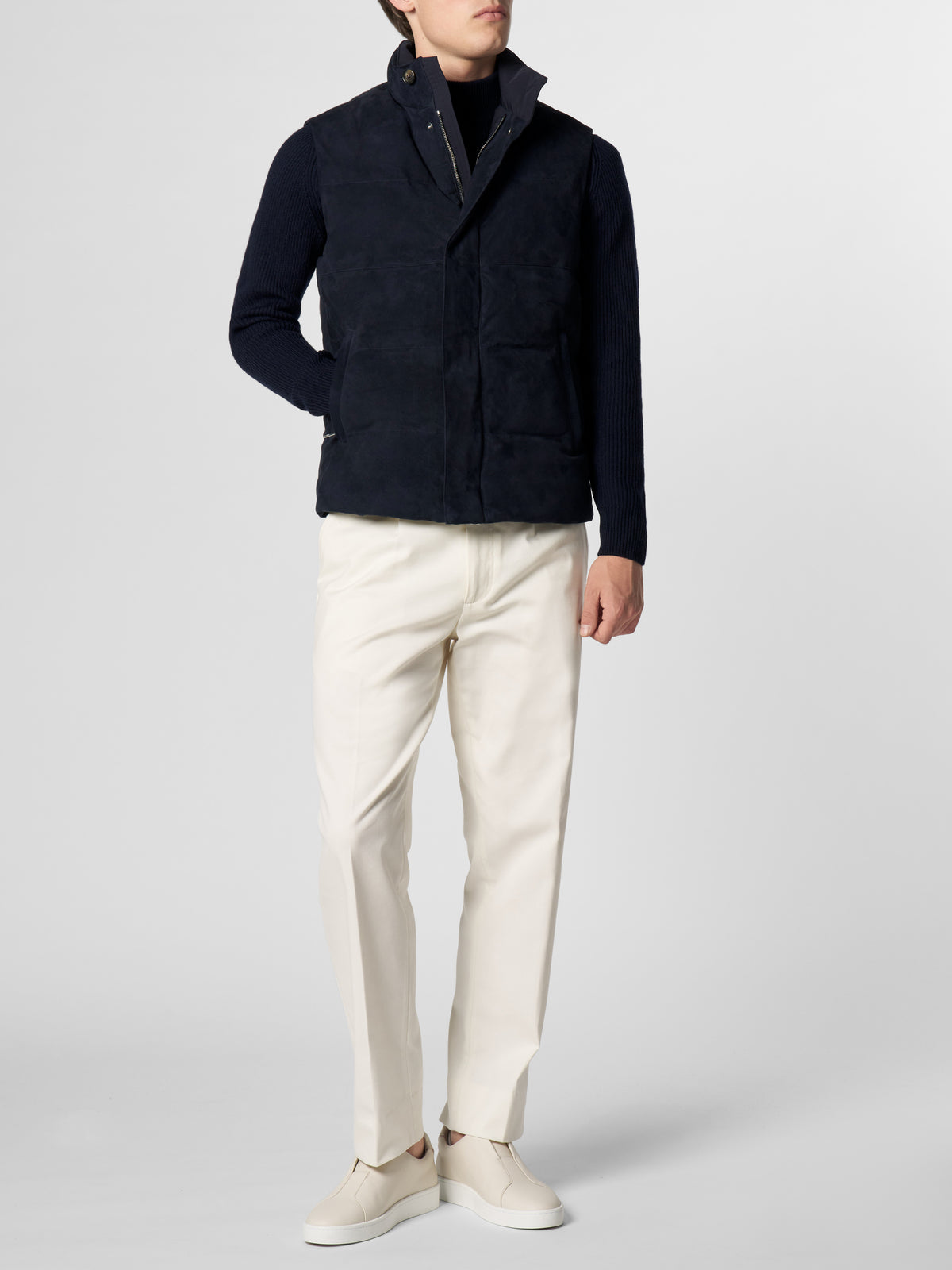 Navy Suede AUR1 Body Warmer
