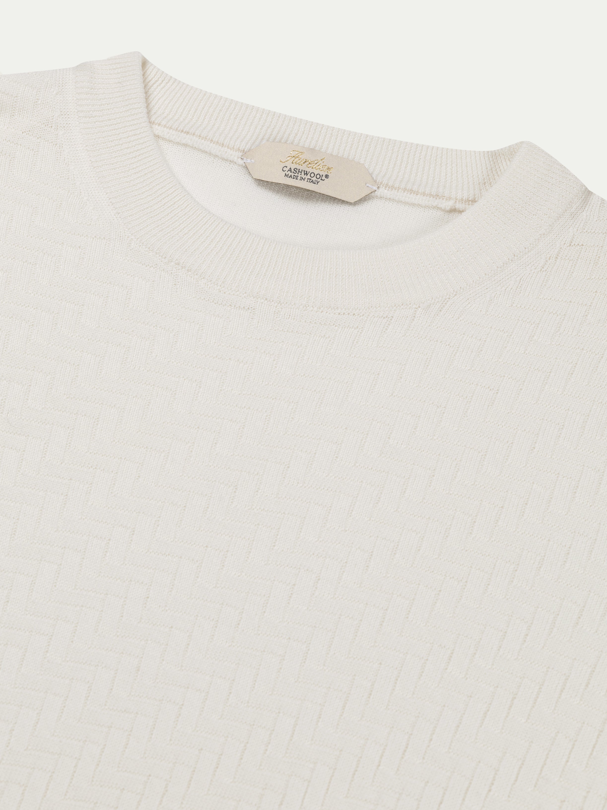 Ivory City Crew Basket Weave