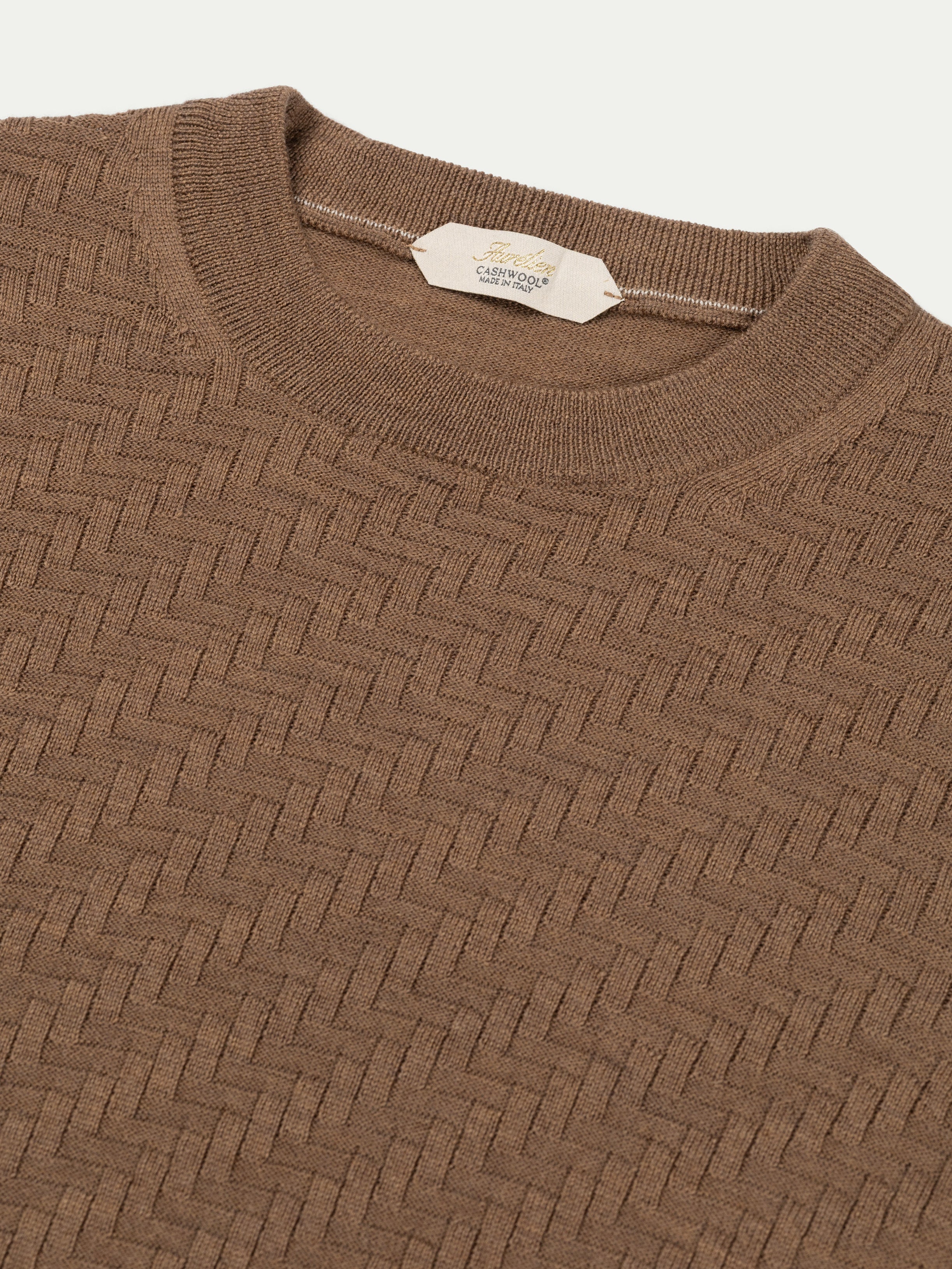 Brown City Crew Basket Weave