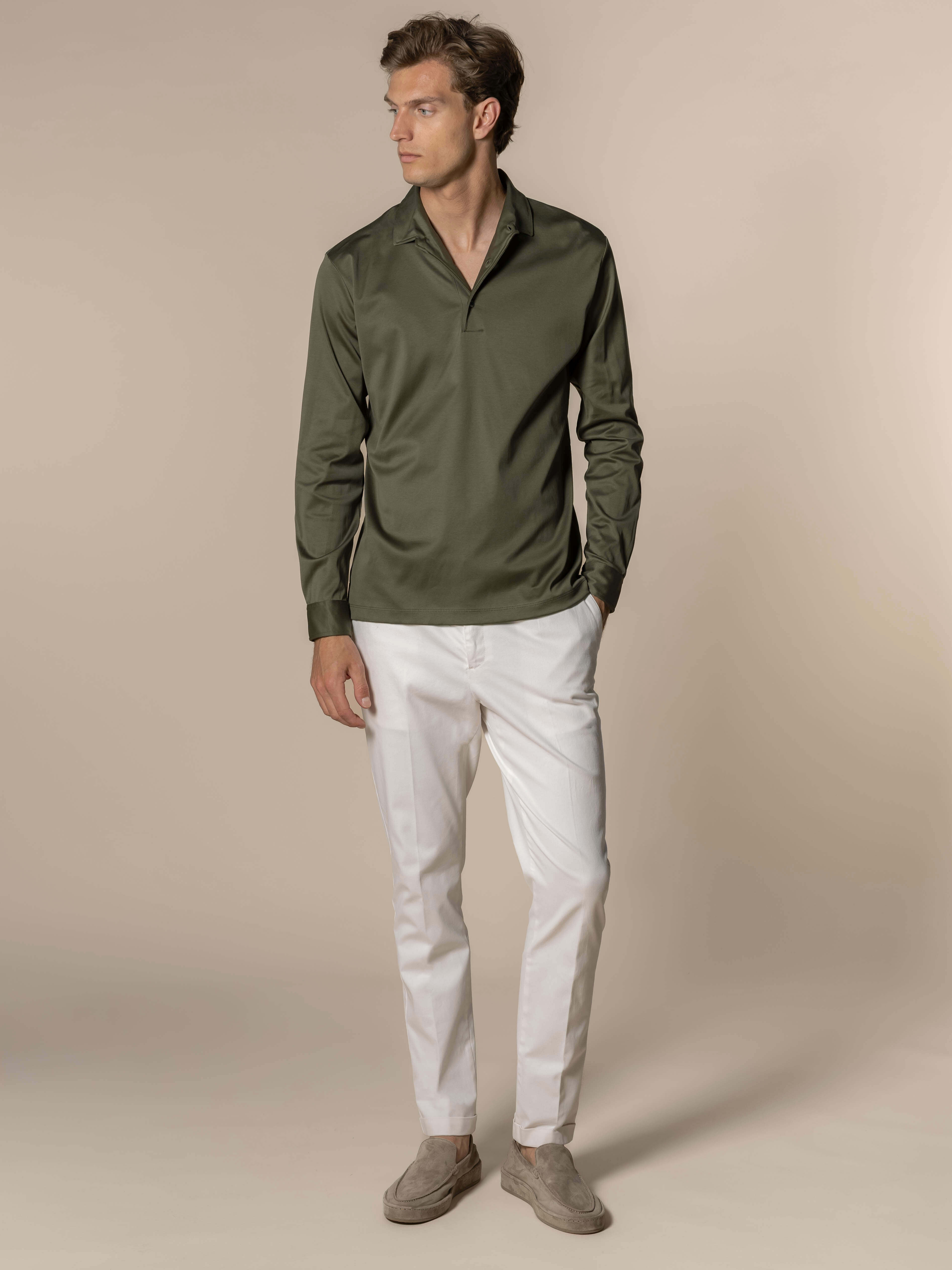 AUR1 Longsleeve Polo Olive