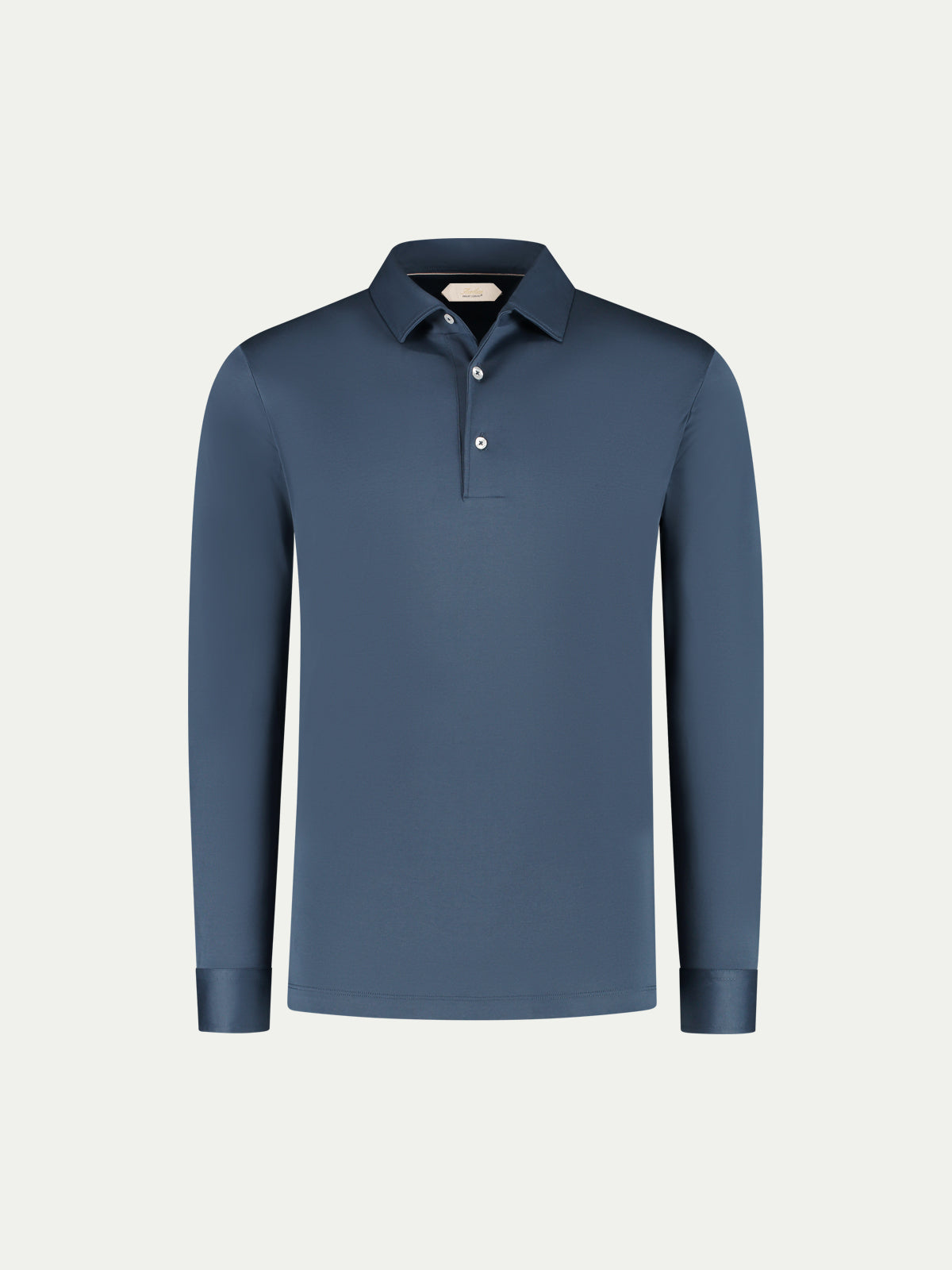Supima Cotton Longsleeve Polo | Steel Blue