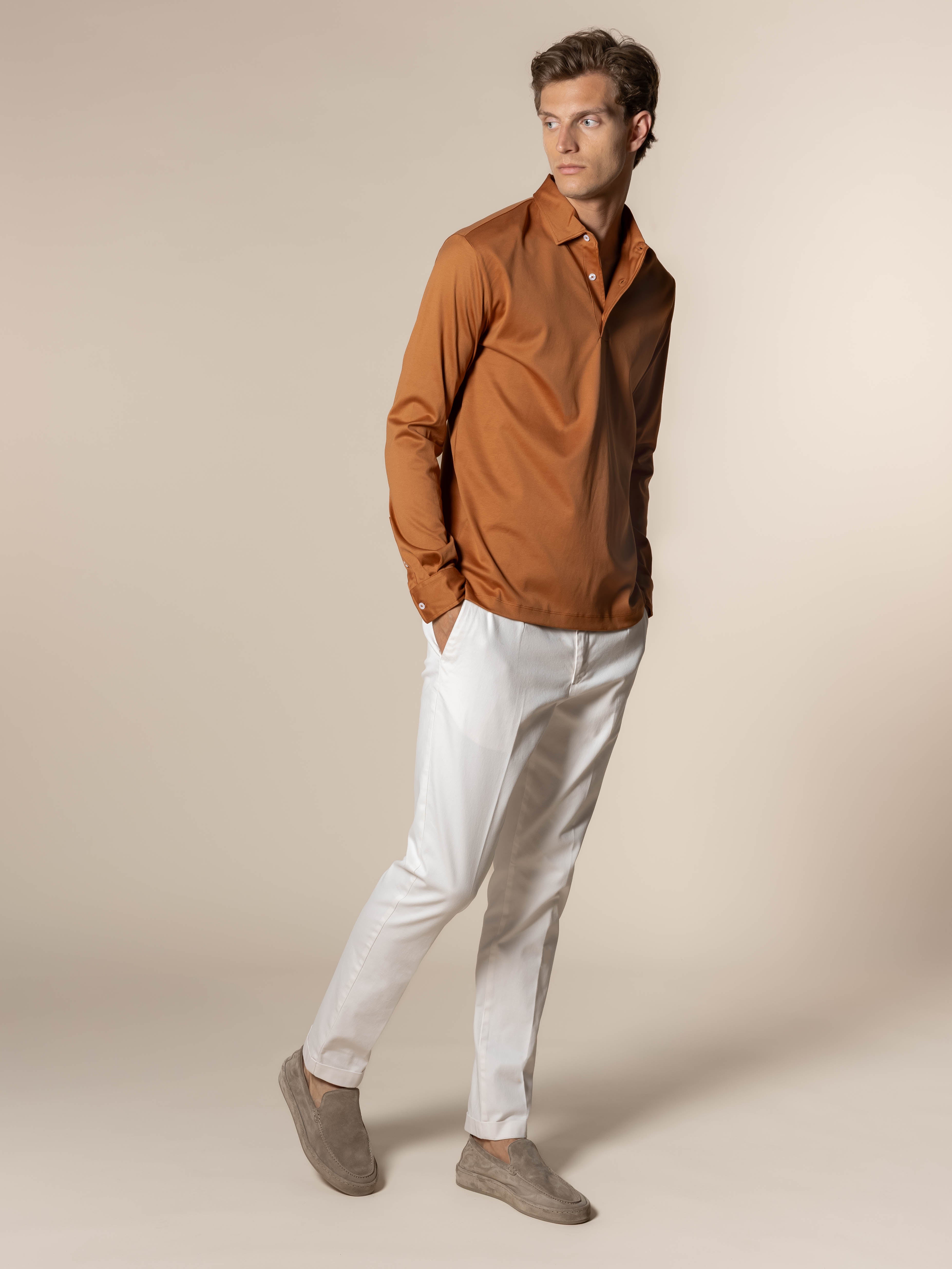 AUR1 Longsleeve Polo Rust