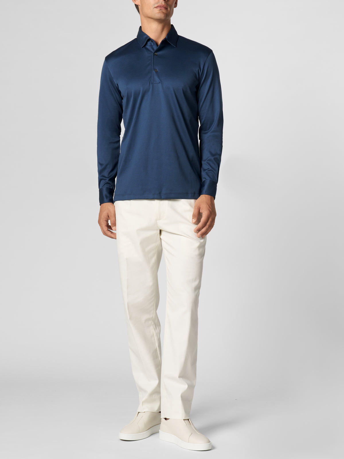 AUR1 Longsleeve Polo Sargasso Blue