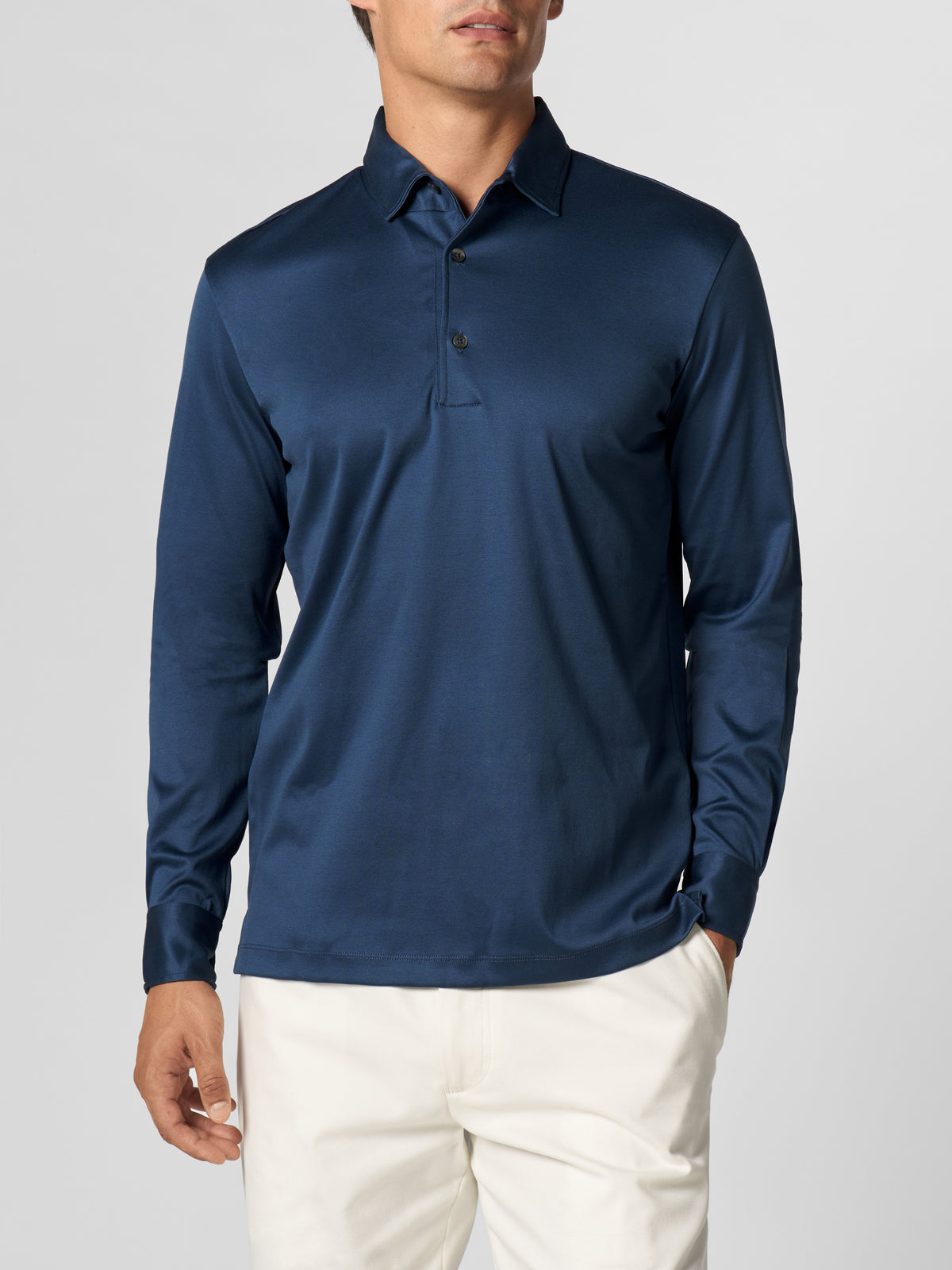AUR1 Longsleeve Polo Sargasso Blue