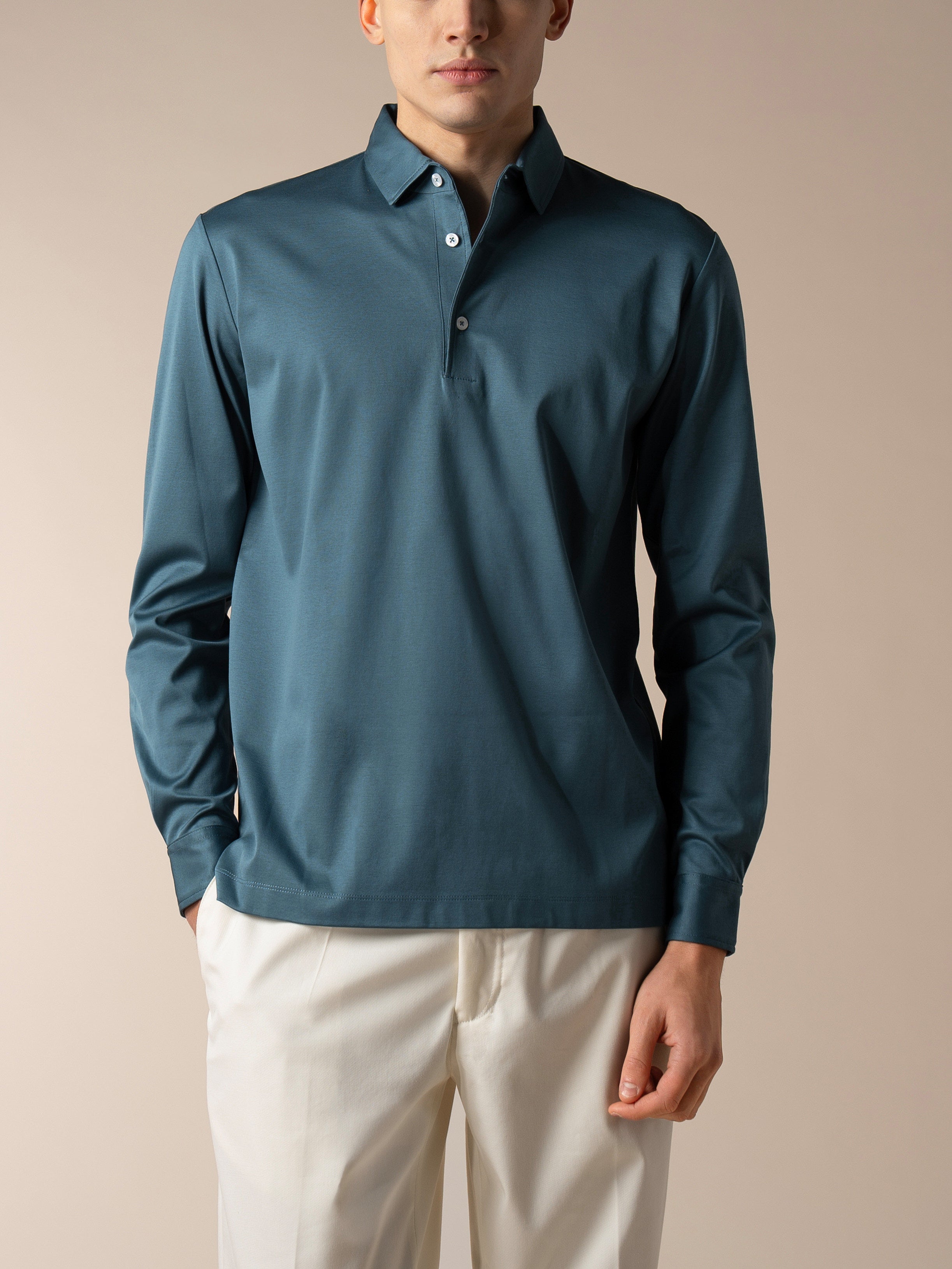 AUR1 Longsleeve Polo Sea Green