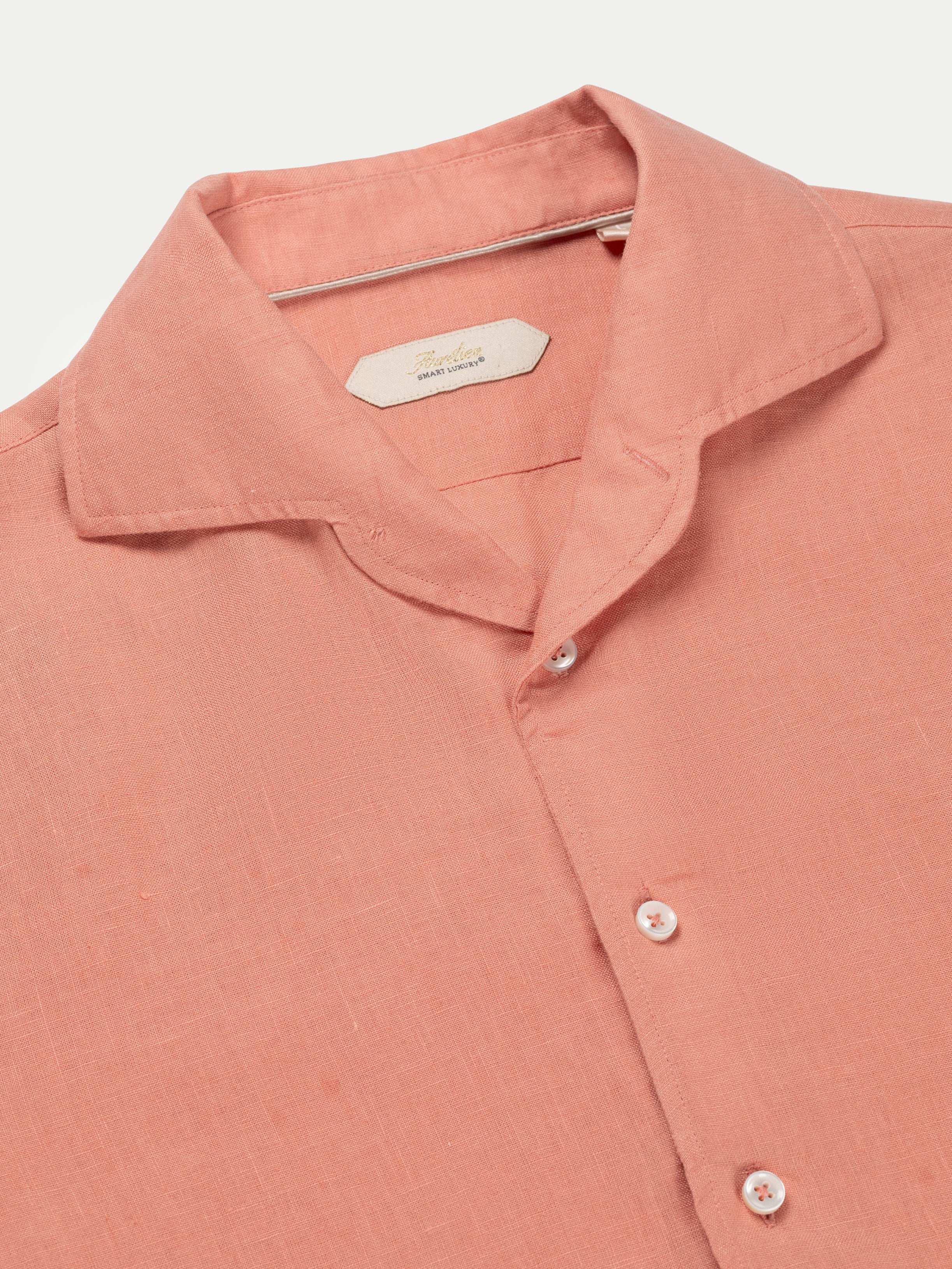 Coral Linen Seaside Shirt