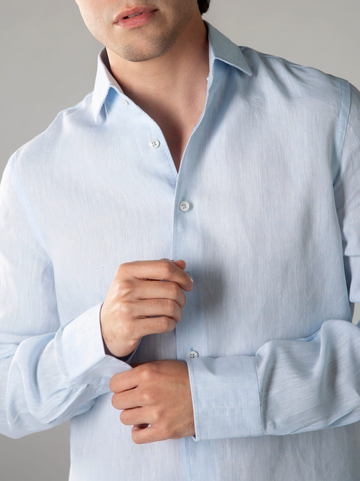 Light Blue Linen Seaside Shirt