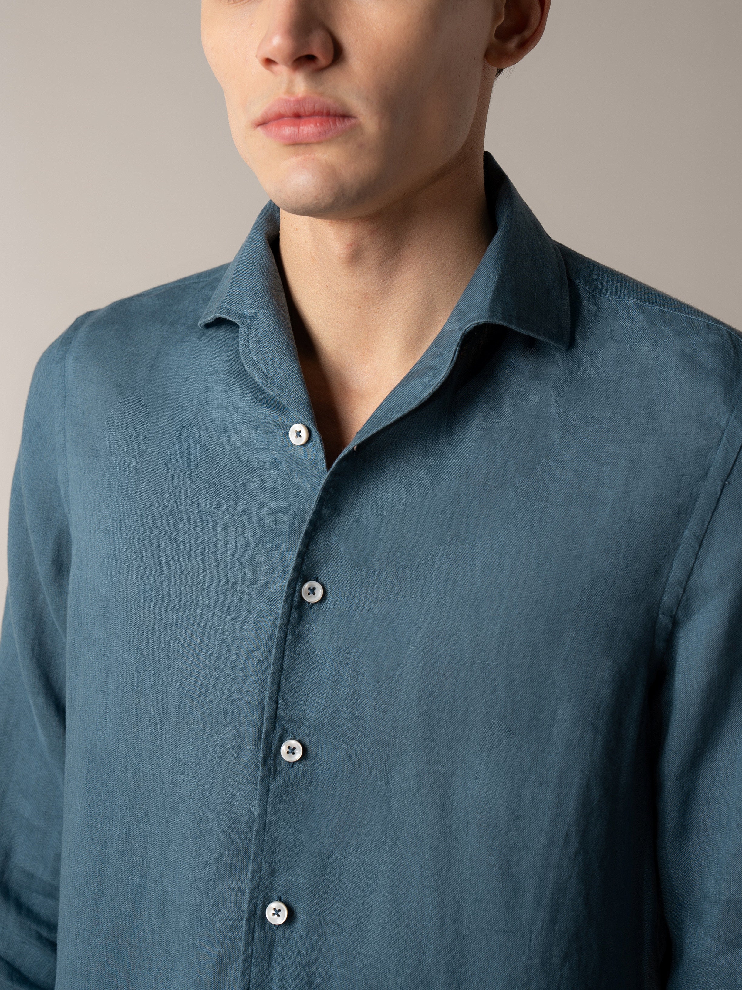 Sea Green Linen Seaside Shirt