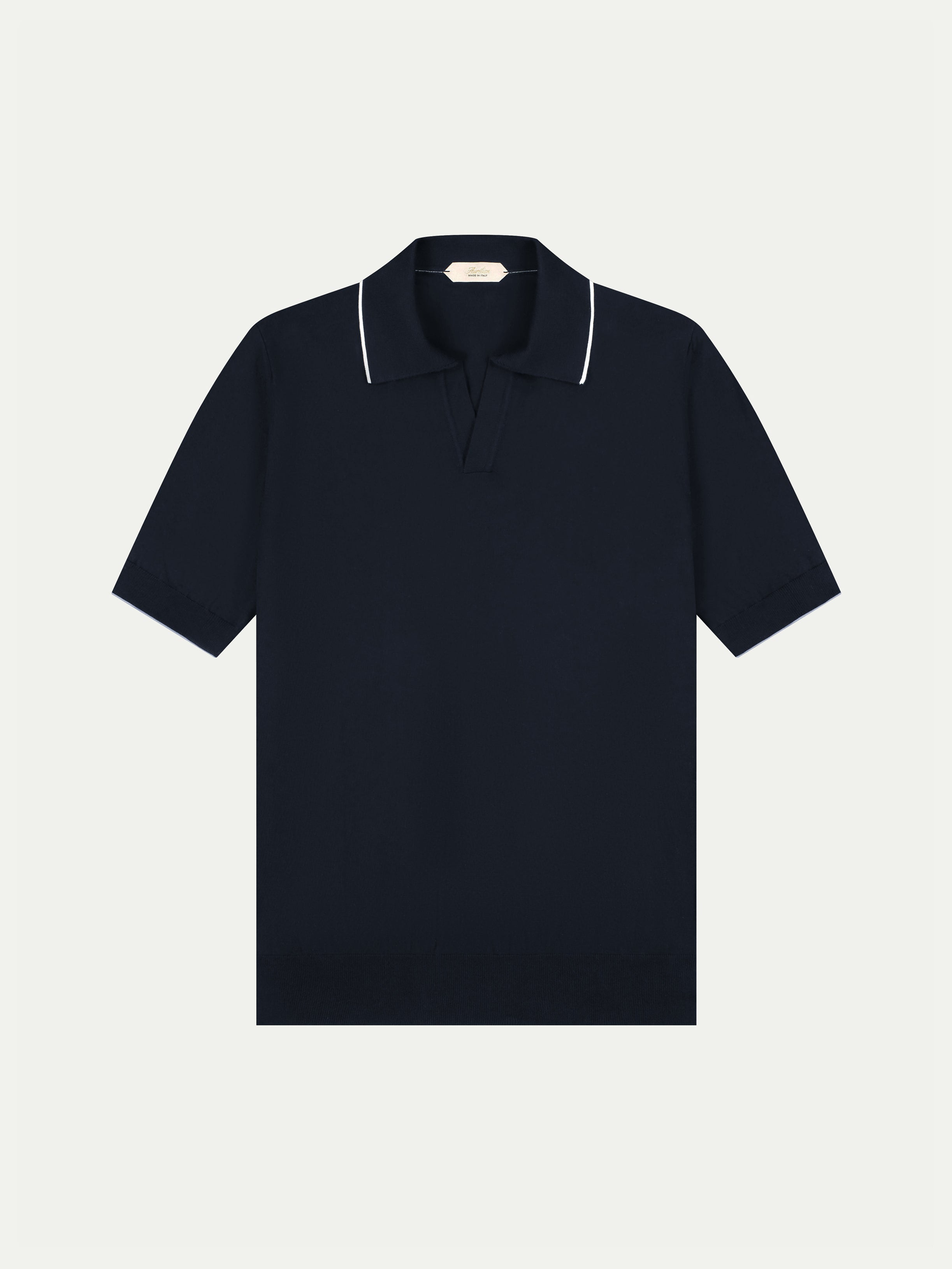 Shortsleeve Buttonless Polo Navy