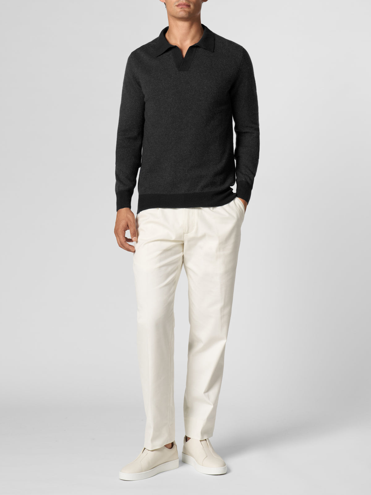Black Jaquard Polo