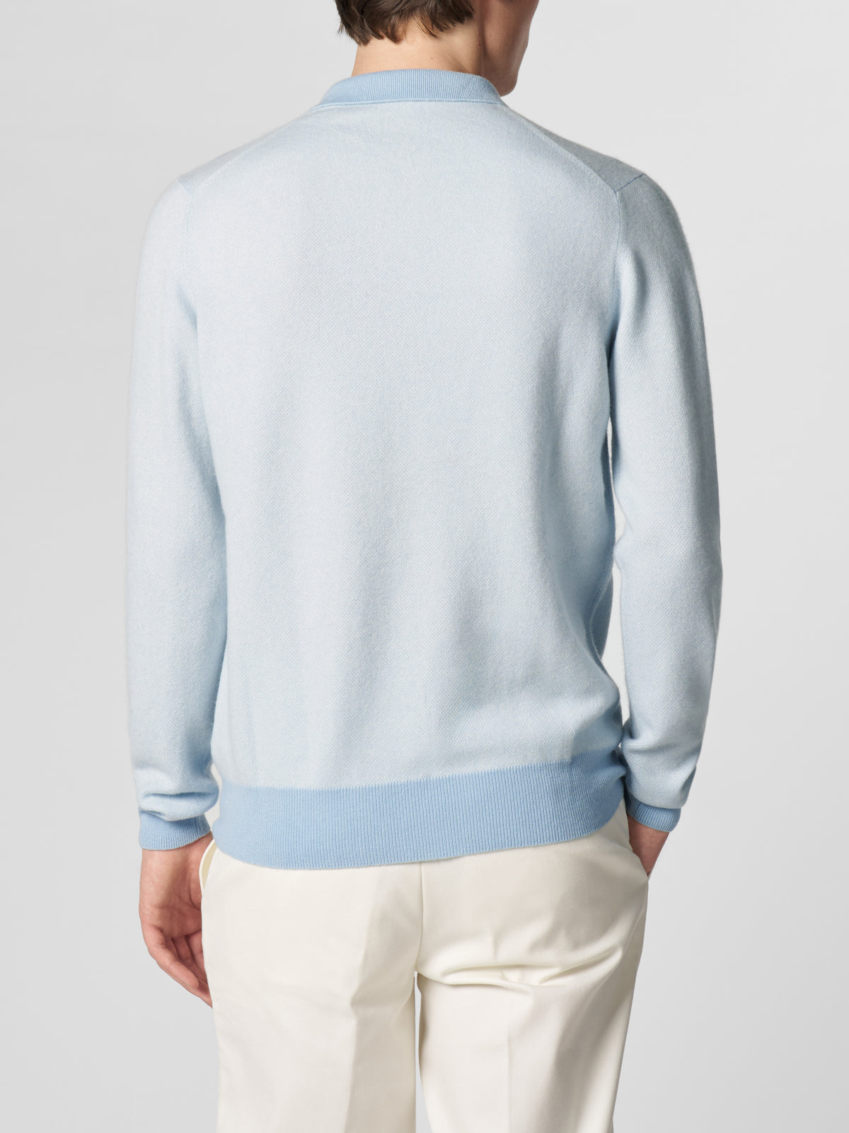 Light Blue Jaquard Polo