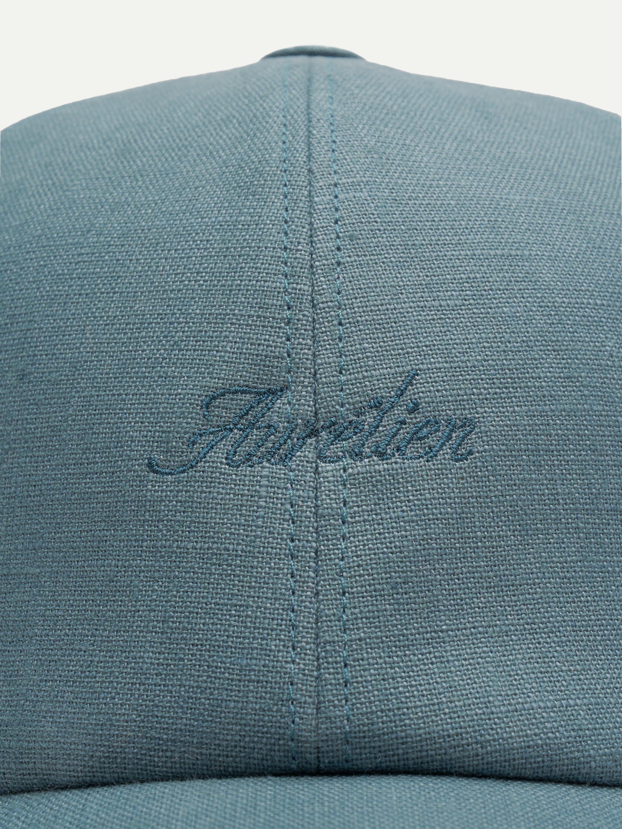 Sea Green Linen Baseball Cap