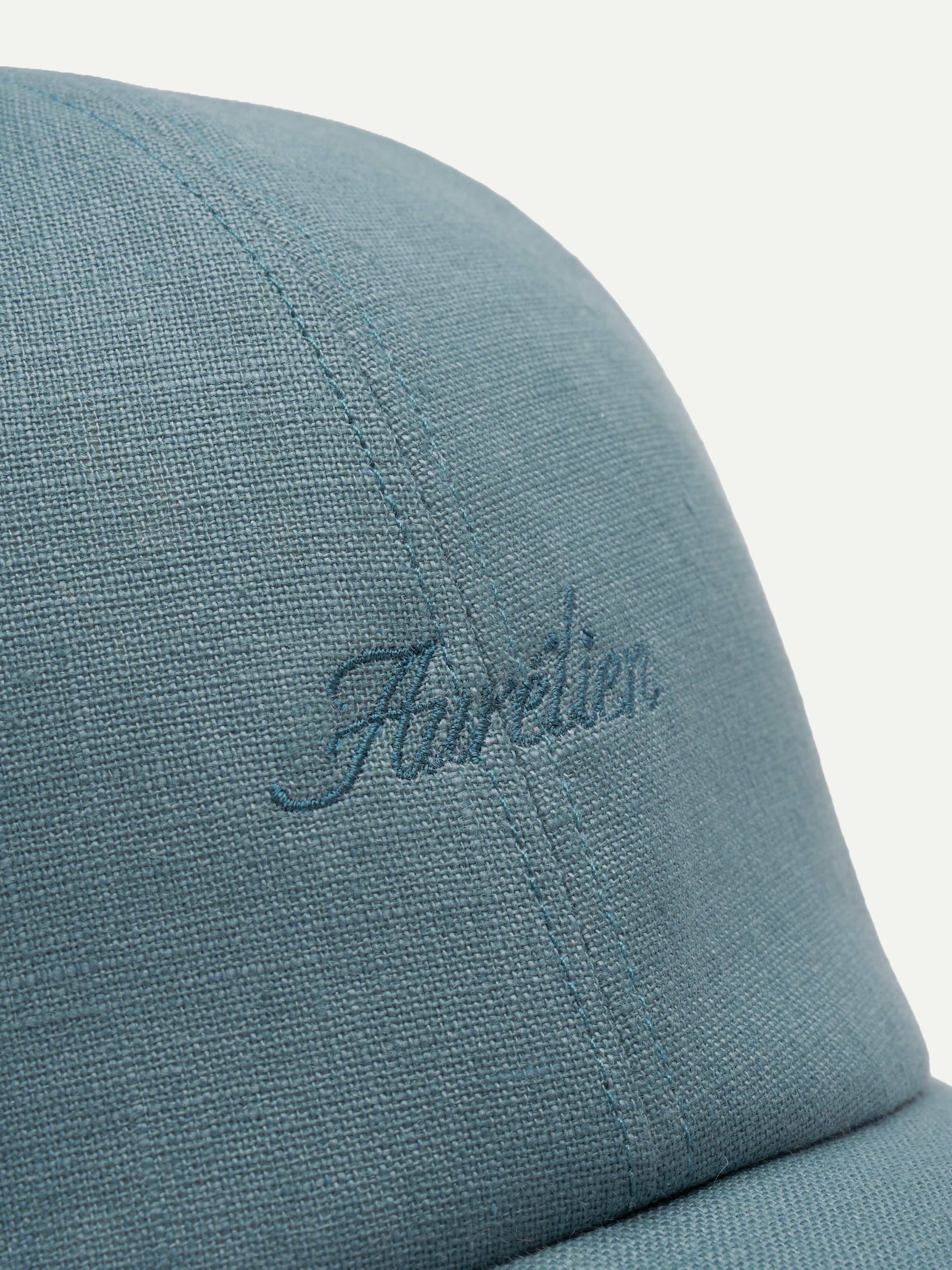 Sea Green Linen Baseball Cap