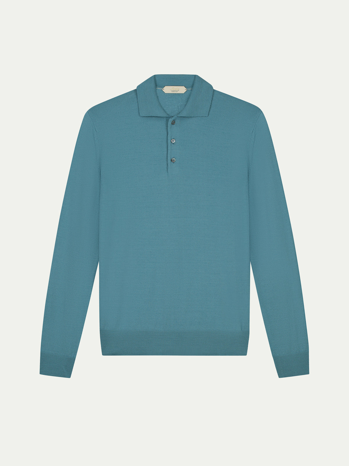 Extrafine Merino Polo Sapphire Blue Blue