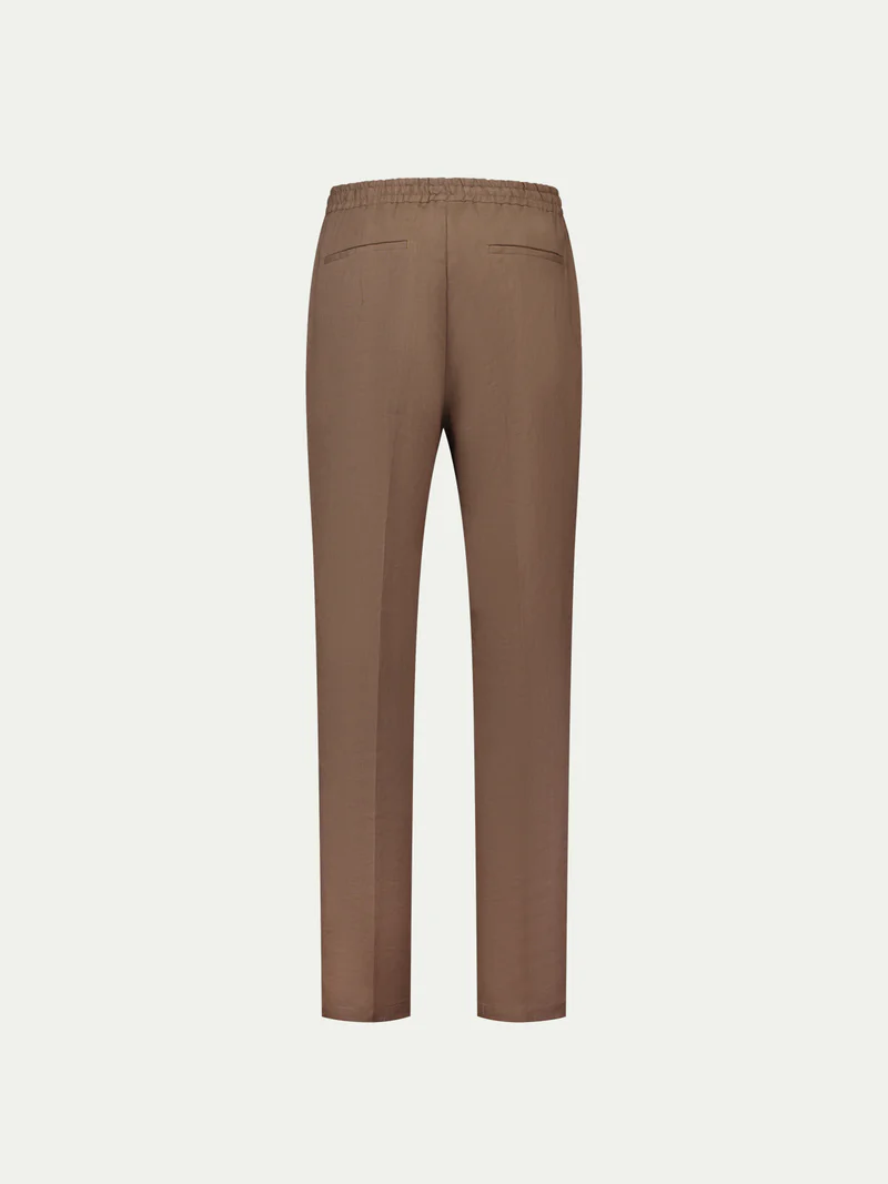 Taupe Linen Seaside Trousers