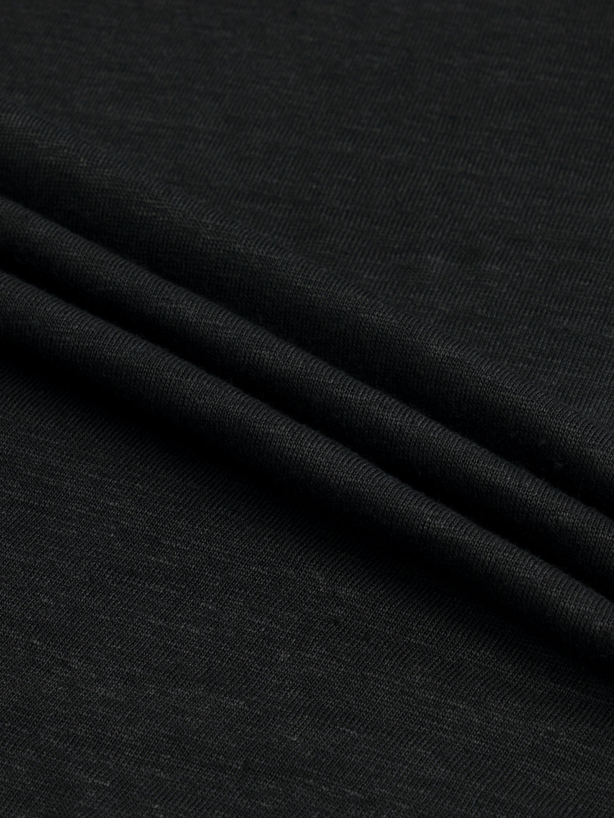 Black Linen Polo Shirt