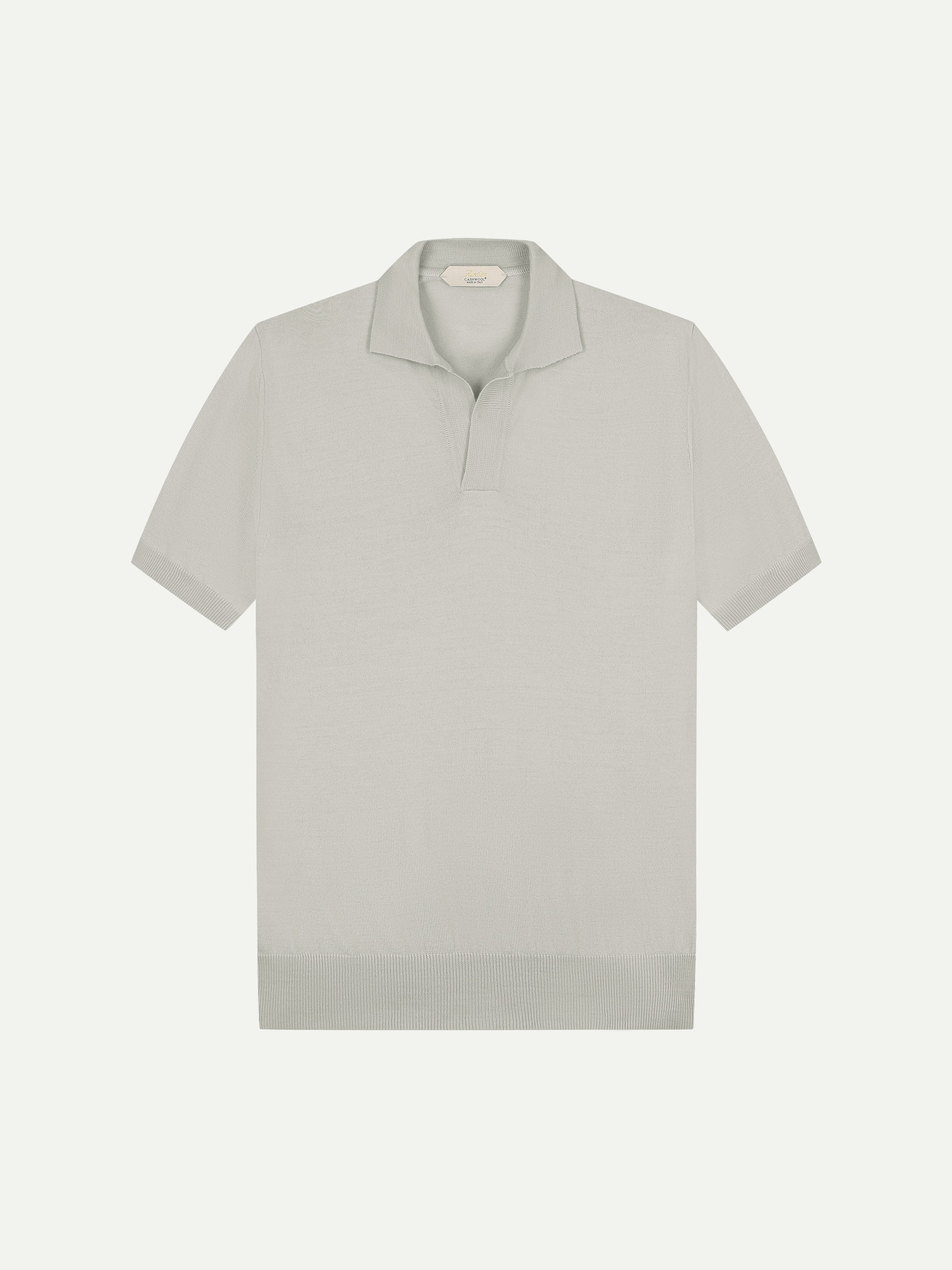 Shortsleeve Buttonless Polo Classic Grey