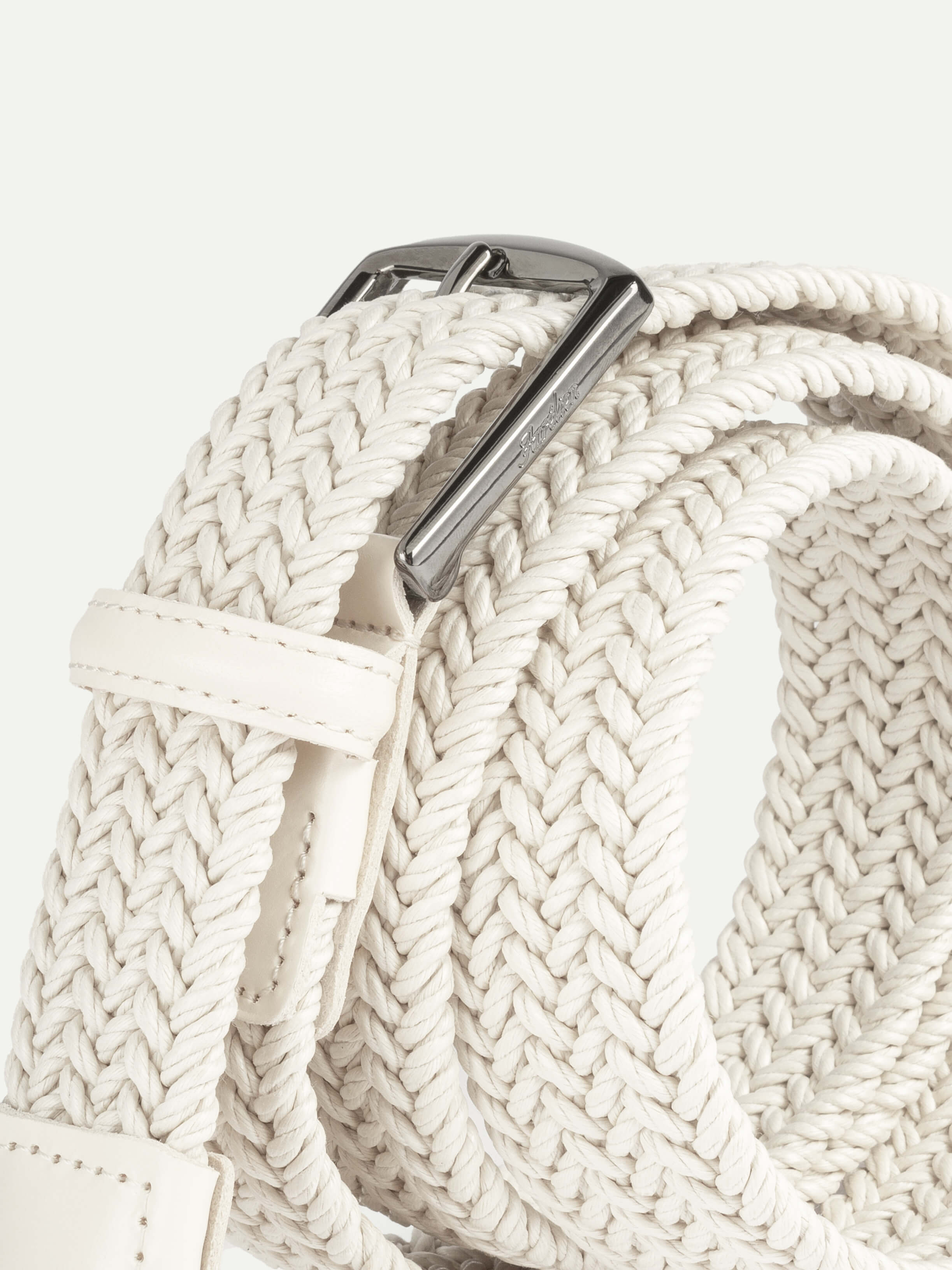 Off-white Waxed Cotton Belt