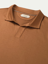 Caramel Buttonless Polo Shirt