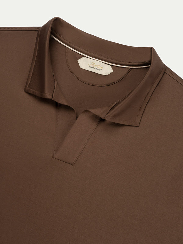 Chocolate Buttonless Polo Shirt