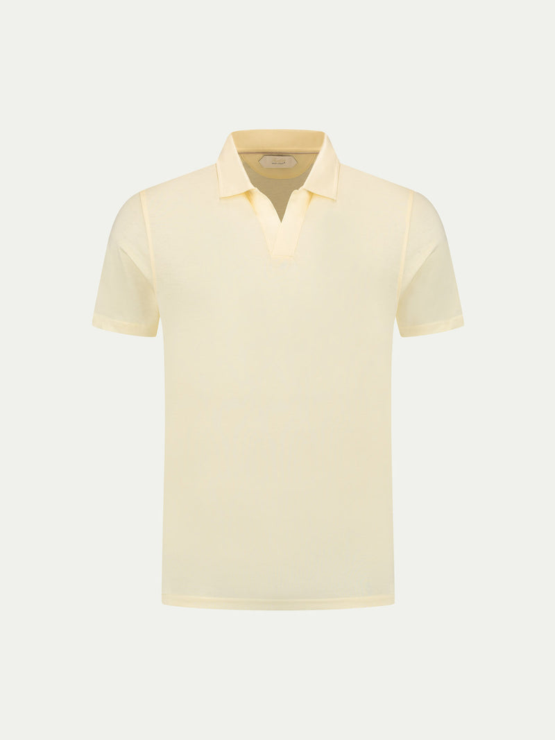 Vanilla Buttonless Polo Shirt