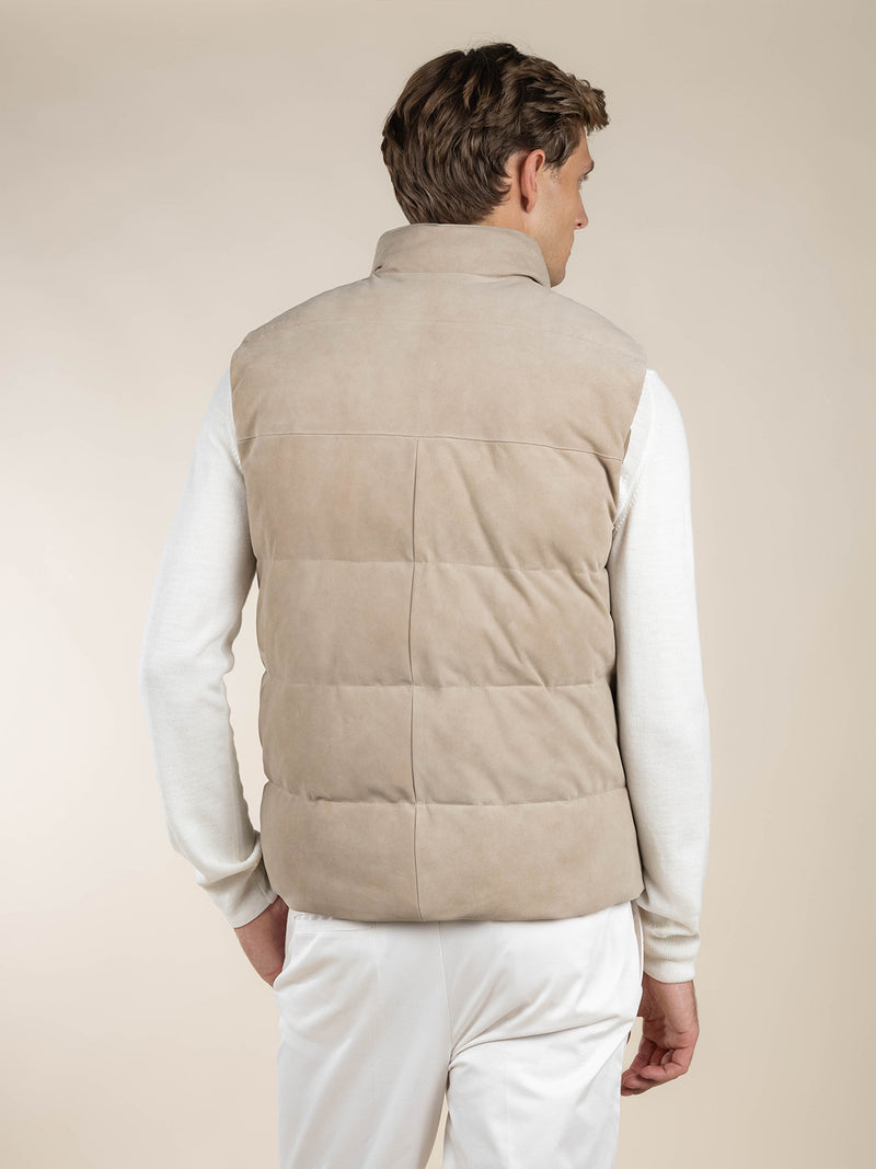 Light Beige Suede AUR1 Body Warmer