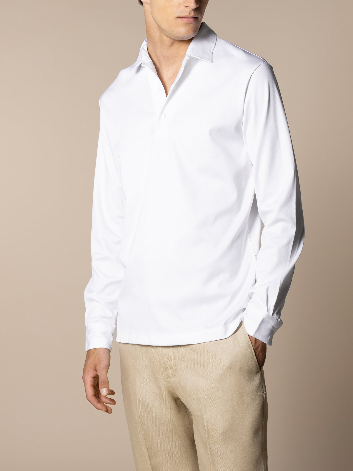 AUR1 Longsleeve Polo White