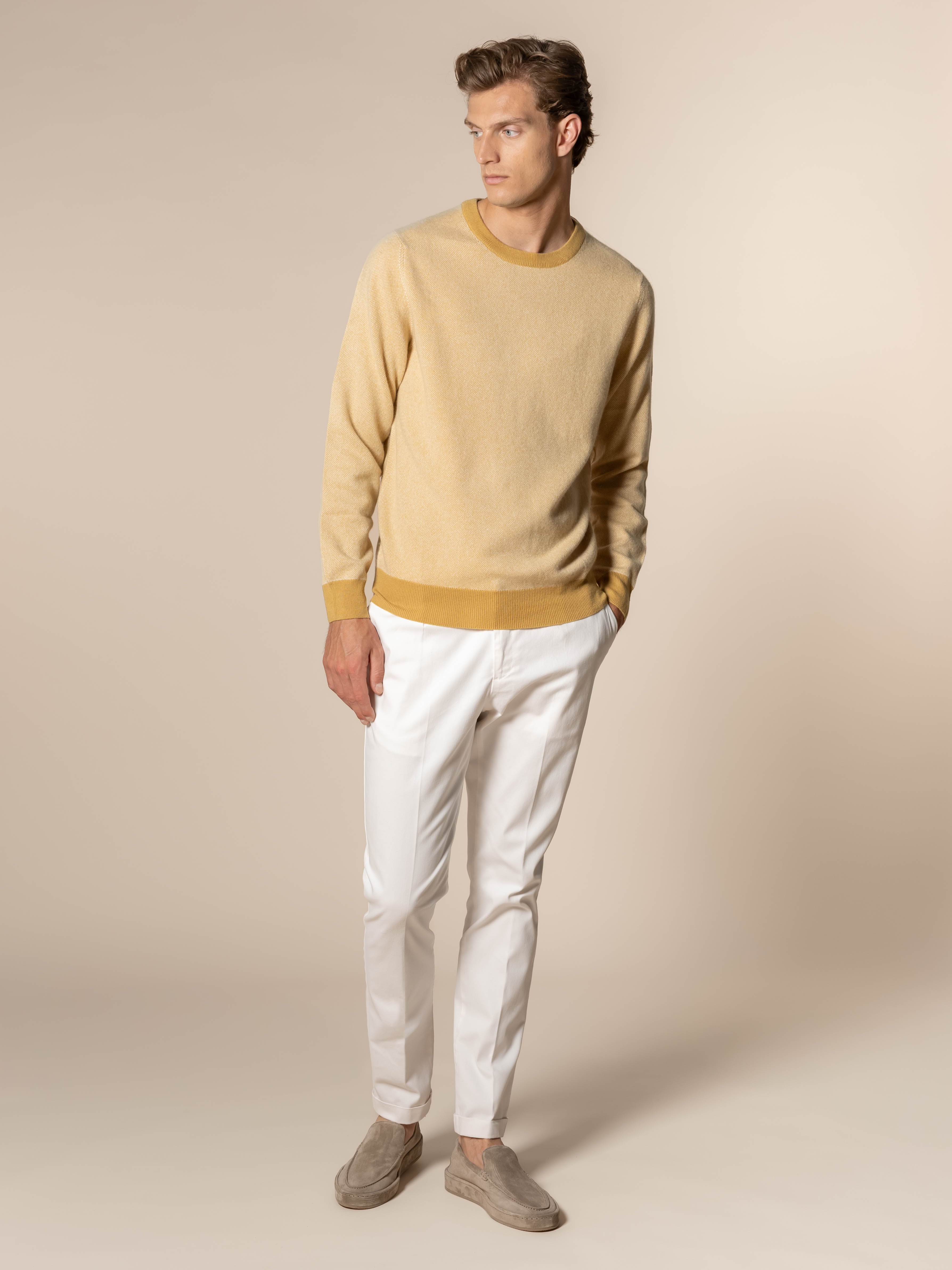 Mustard Jaquard Crew