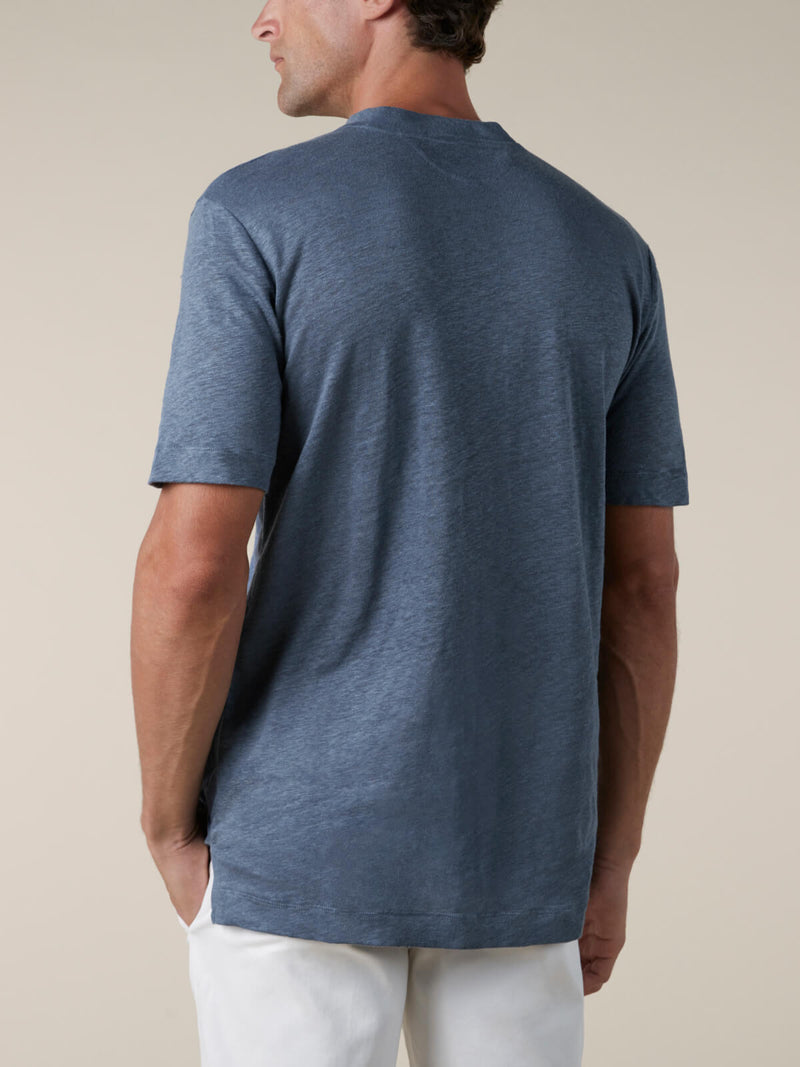 Steel Blue Linen City T-shirt