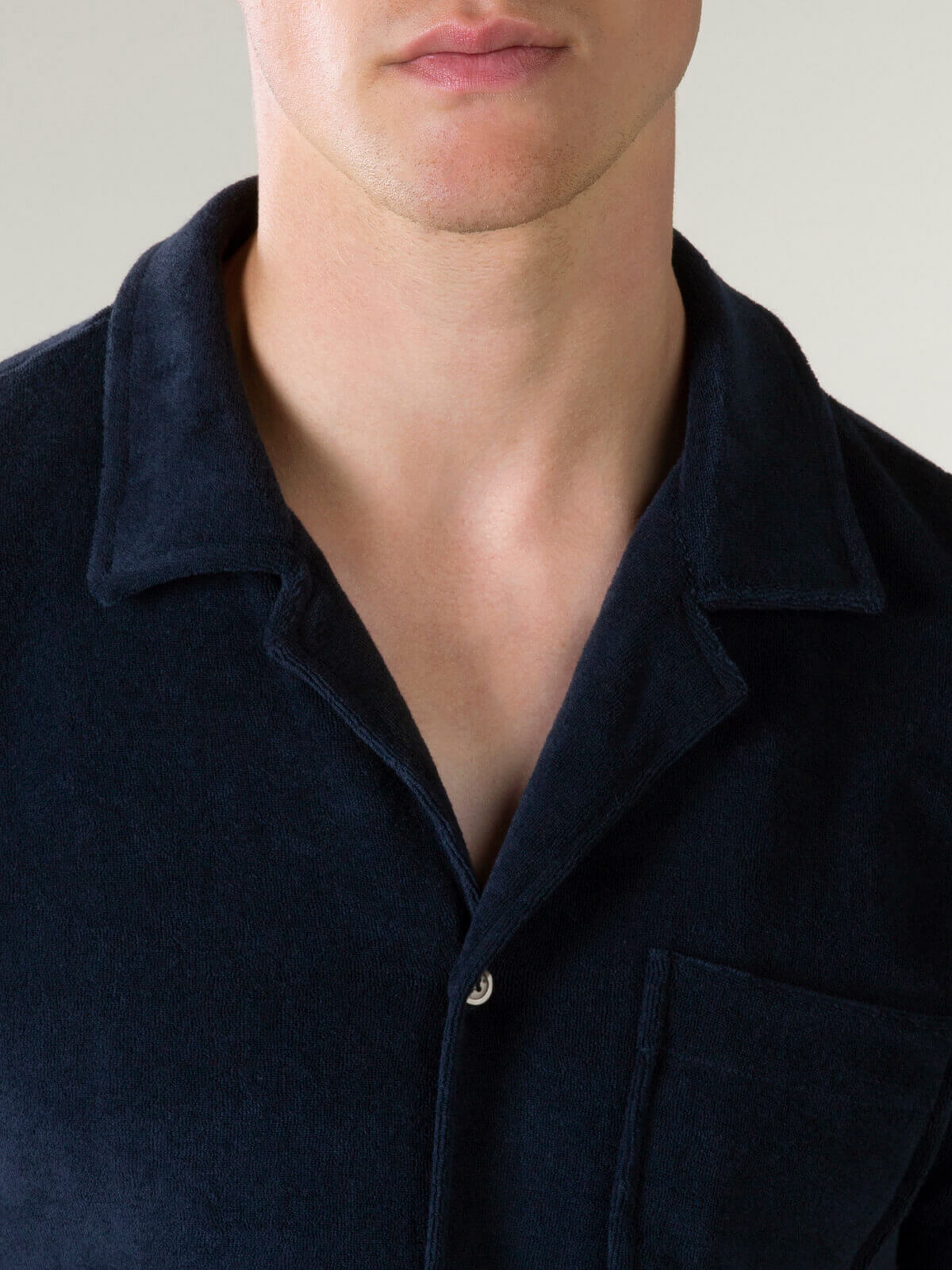 Navy Terry Towelling Resort Shirt