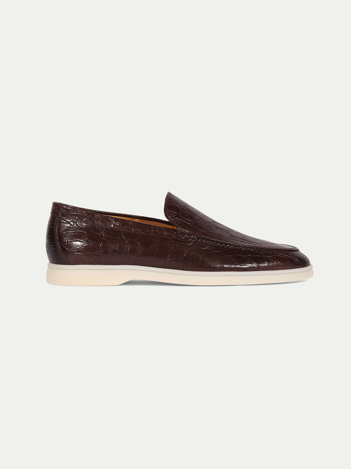 Brown Crocodile Yacht Loafers Aurelien