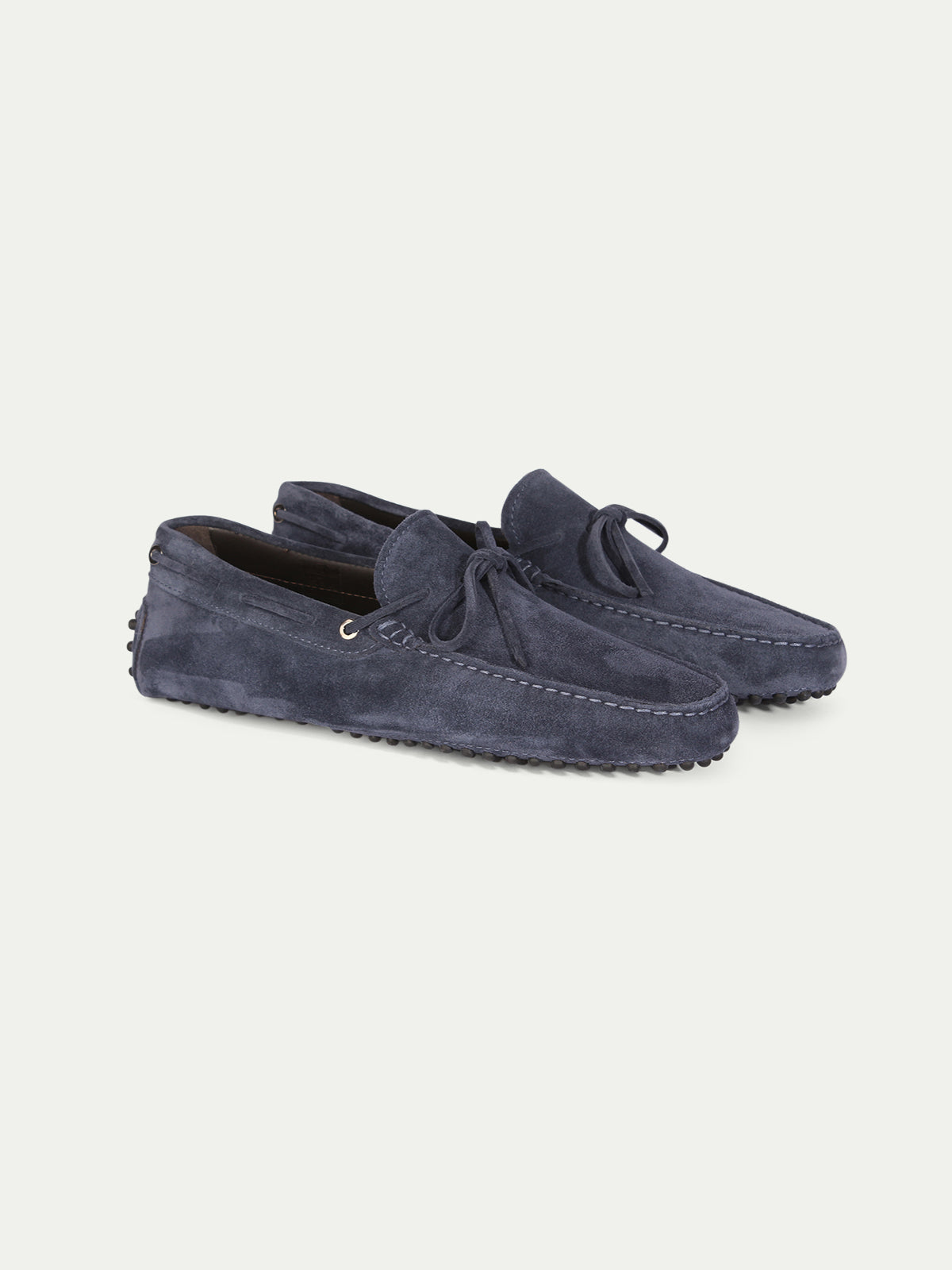 Steel Blue Suede Driving Shoes Aurelien