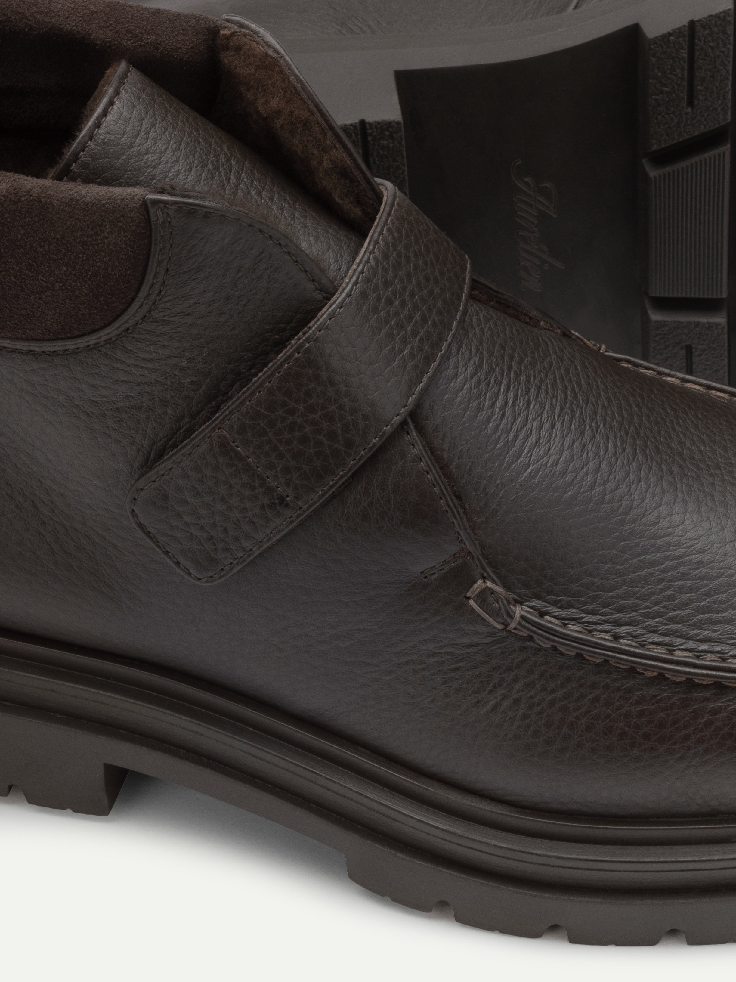 Brown Grain Alpine Boot with Fur