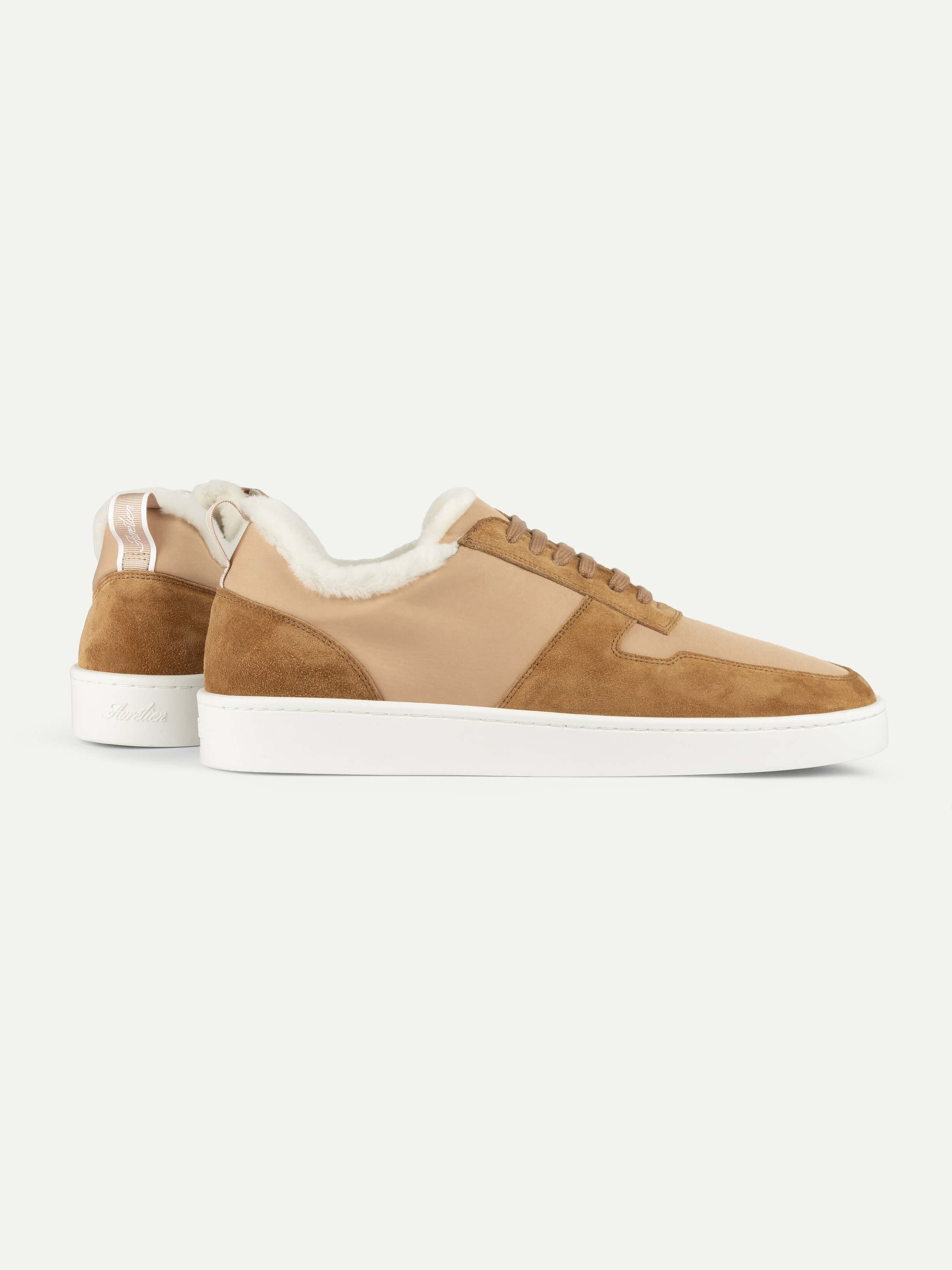 Beige Shearling Bayside Sneaker