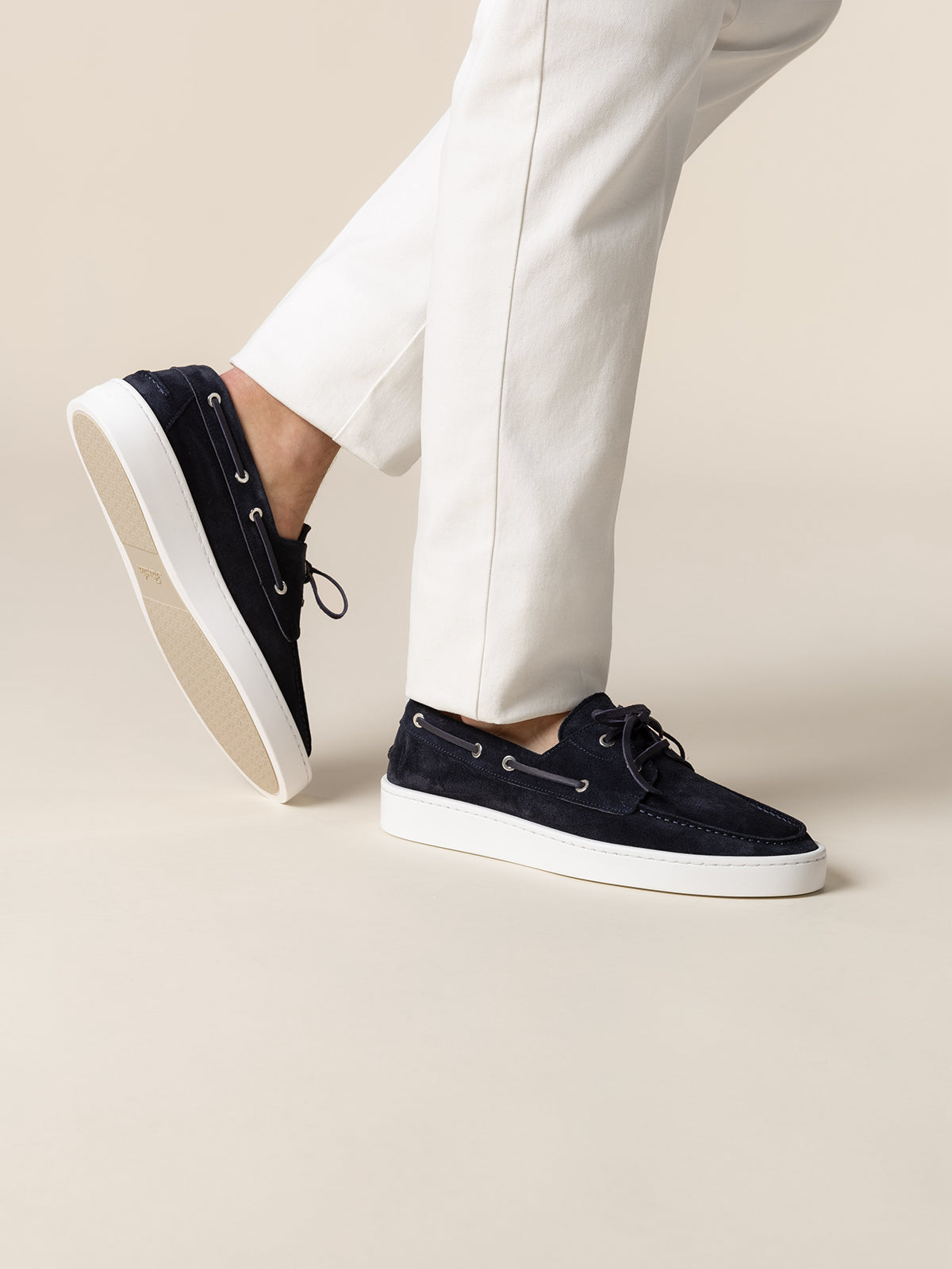 Navy Boat Sneaker