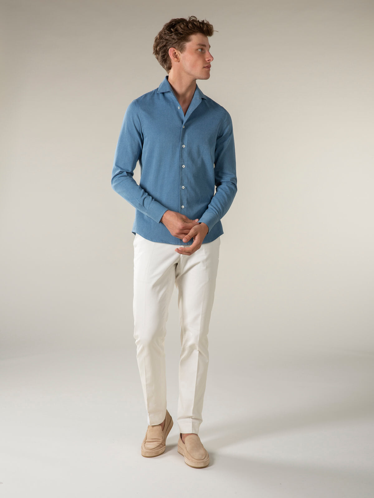 Mid Blue Denim Shirt