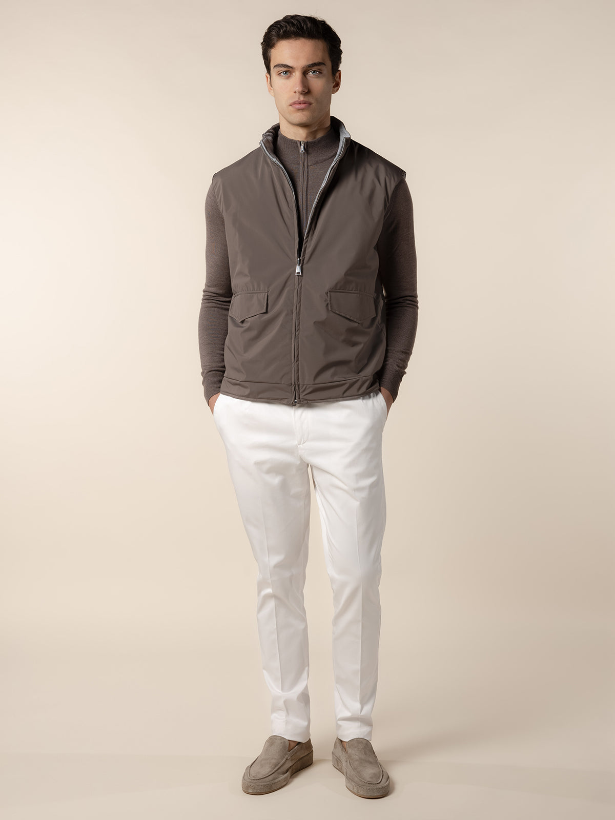 Ash Grey Pocket Body Warmer