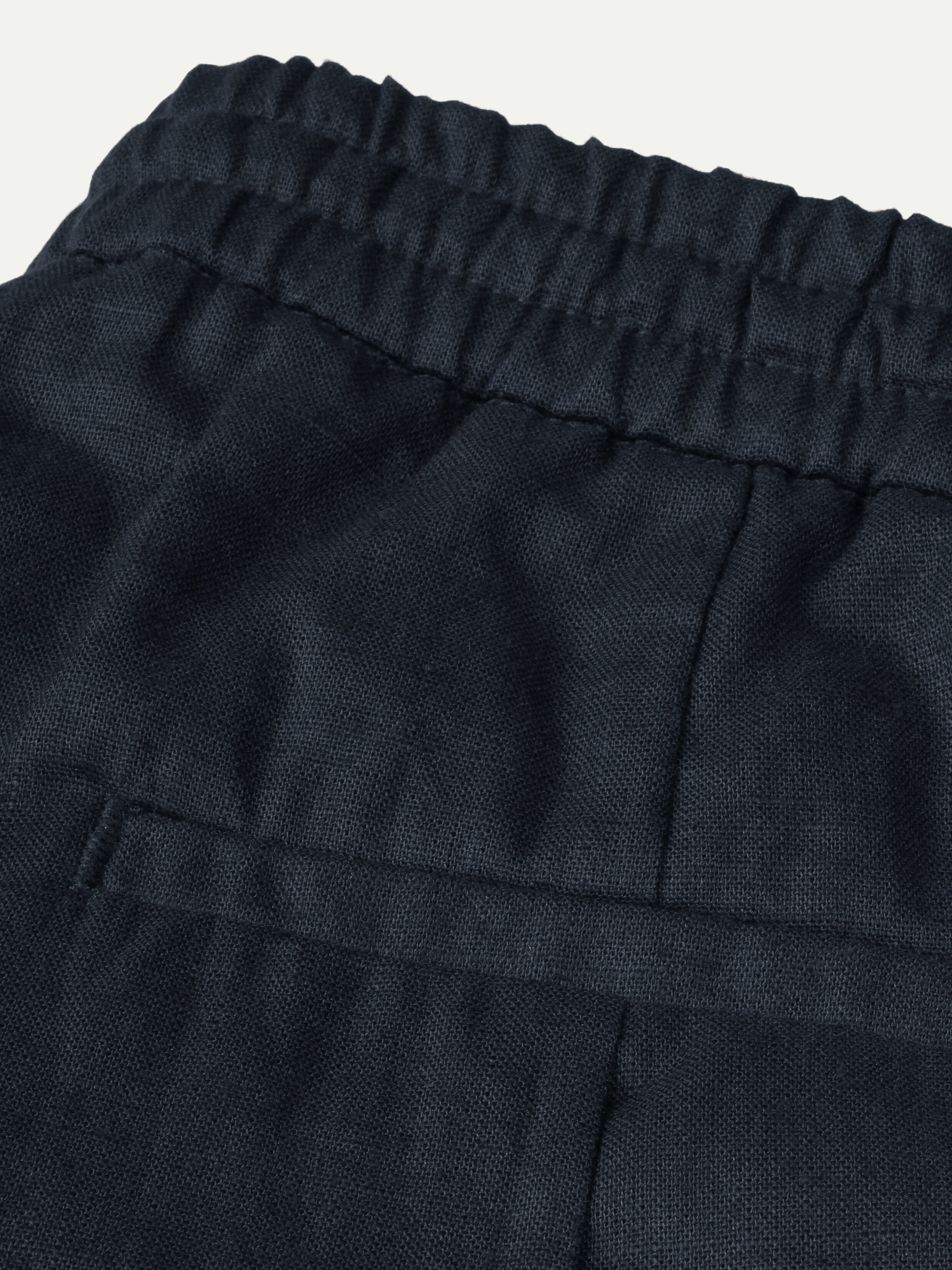 everyone seaside shorts （NAVY） Aurélien | Navy Linen Shorts