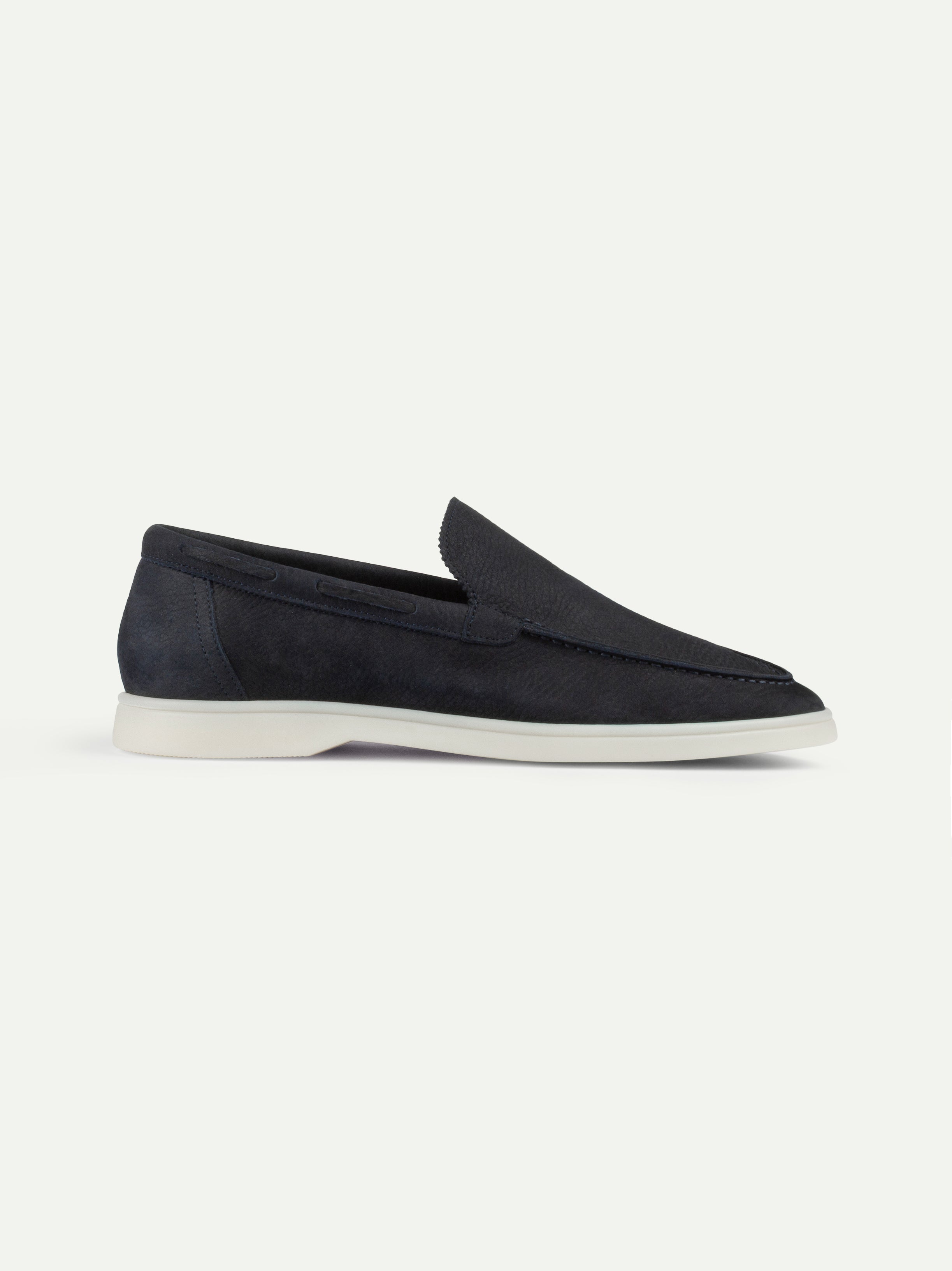 Navy Nubuck Yacht Loafers